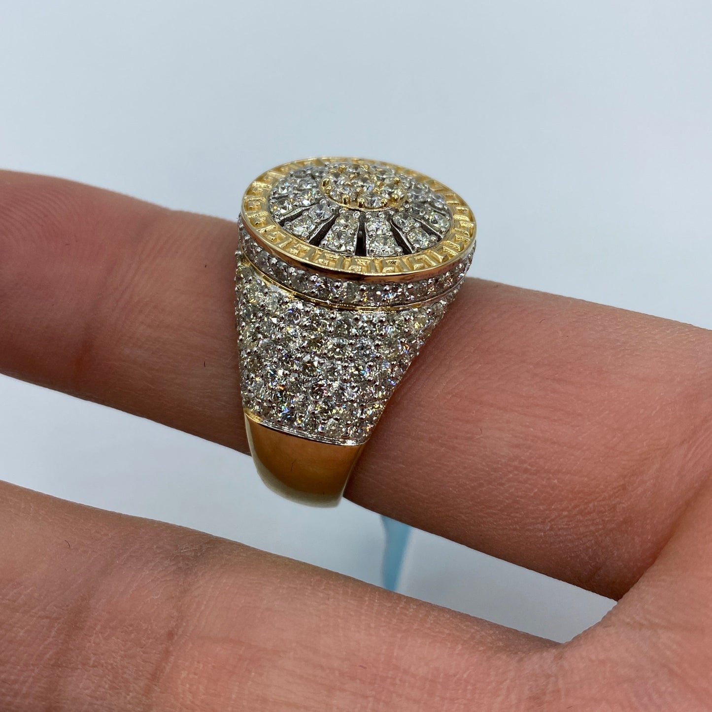 14K Circle Web Diamond Ring