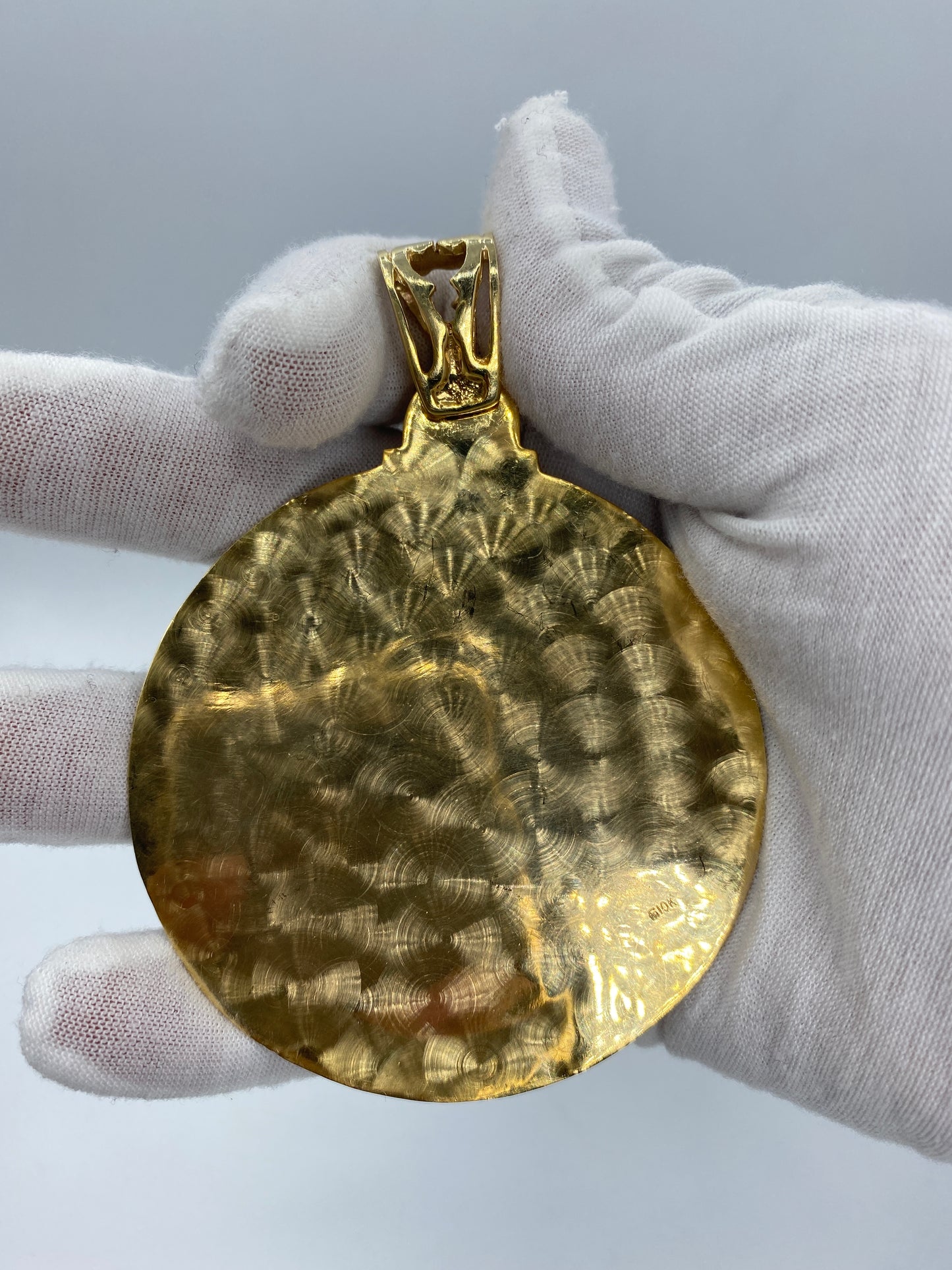 10K Saint Barbara Pendant - 3.75"