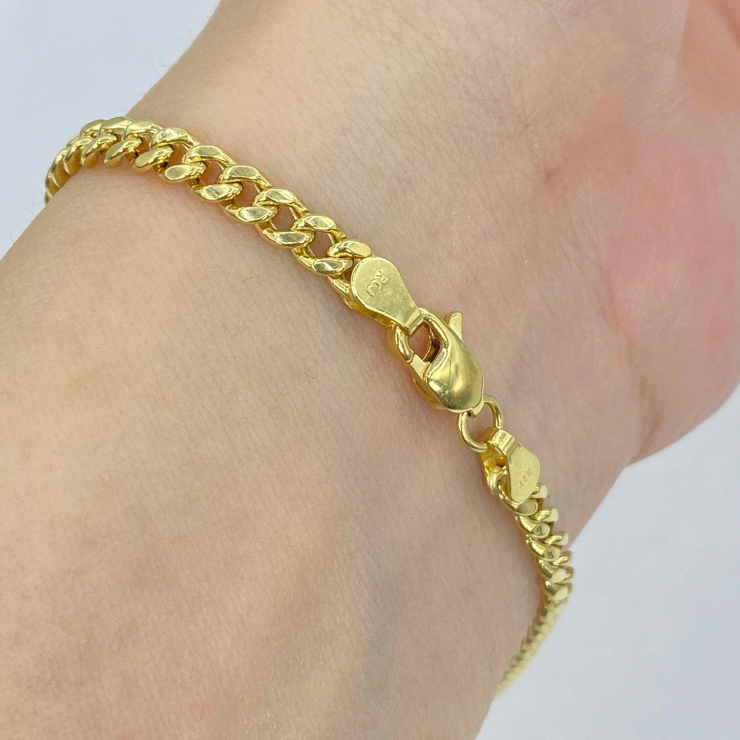 14K 4MM Miami Cuban Link Bracelet 8"
