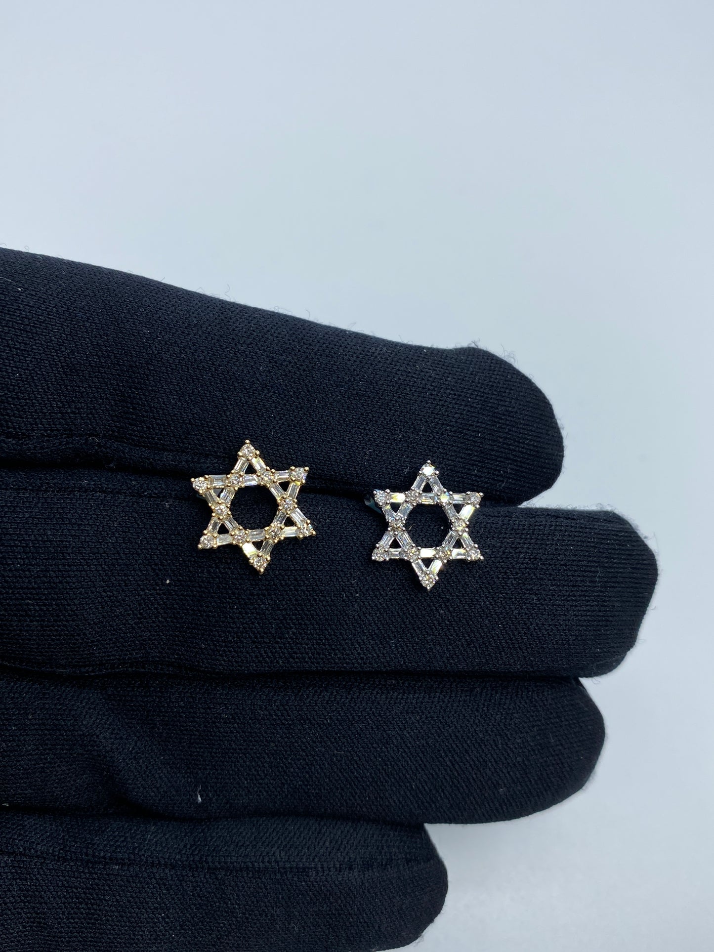 14k Star of David Baguette Pendant