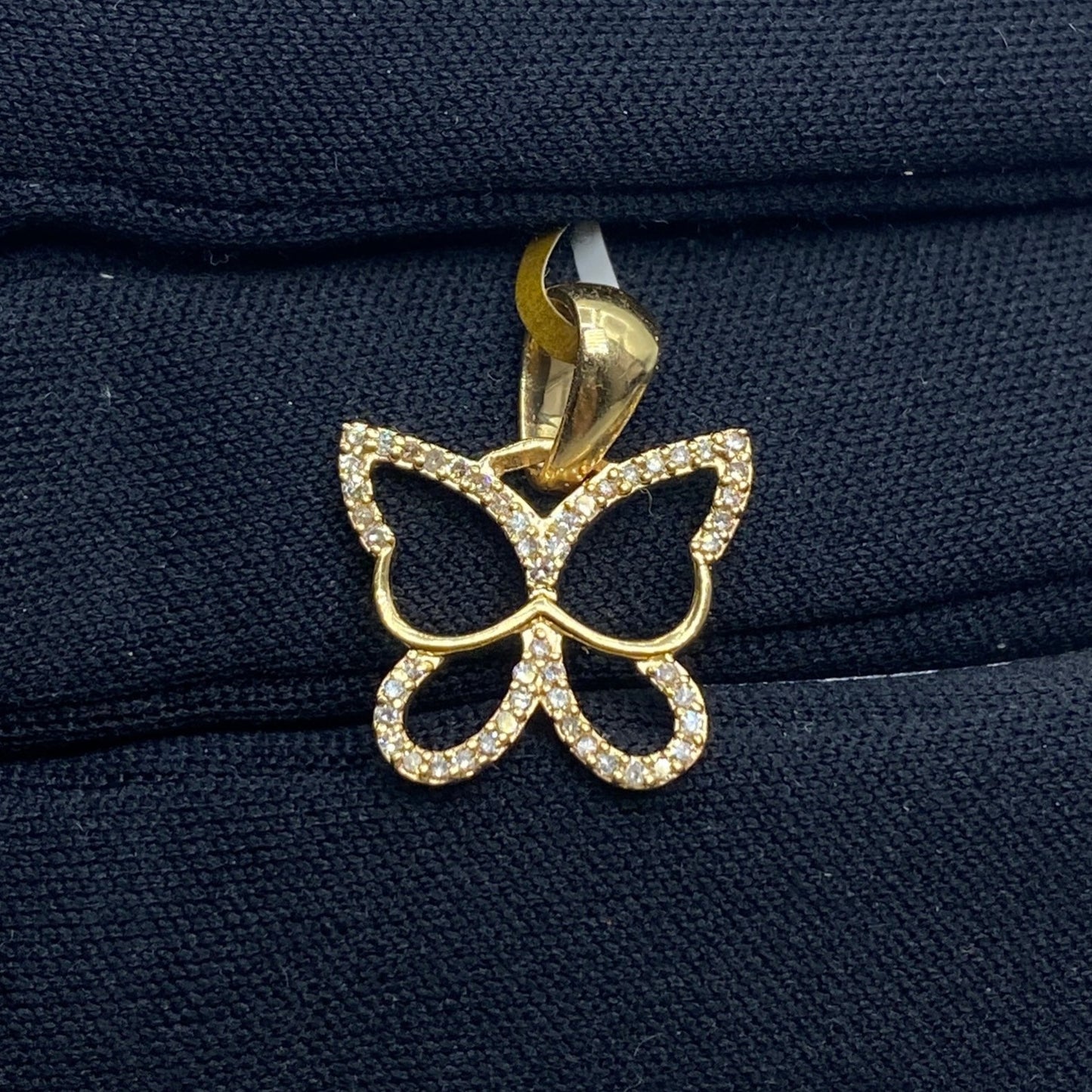 10K Butterfly Outline Pendant