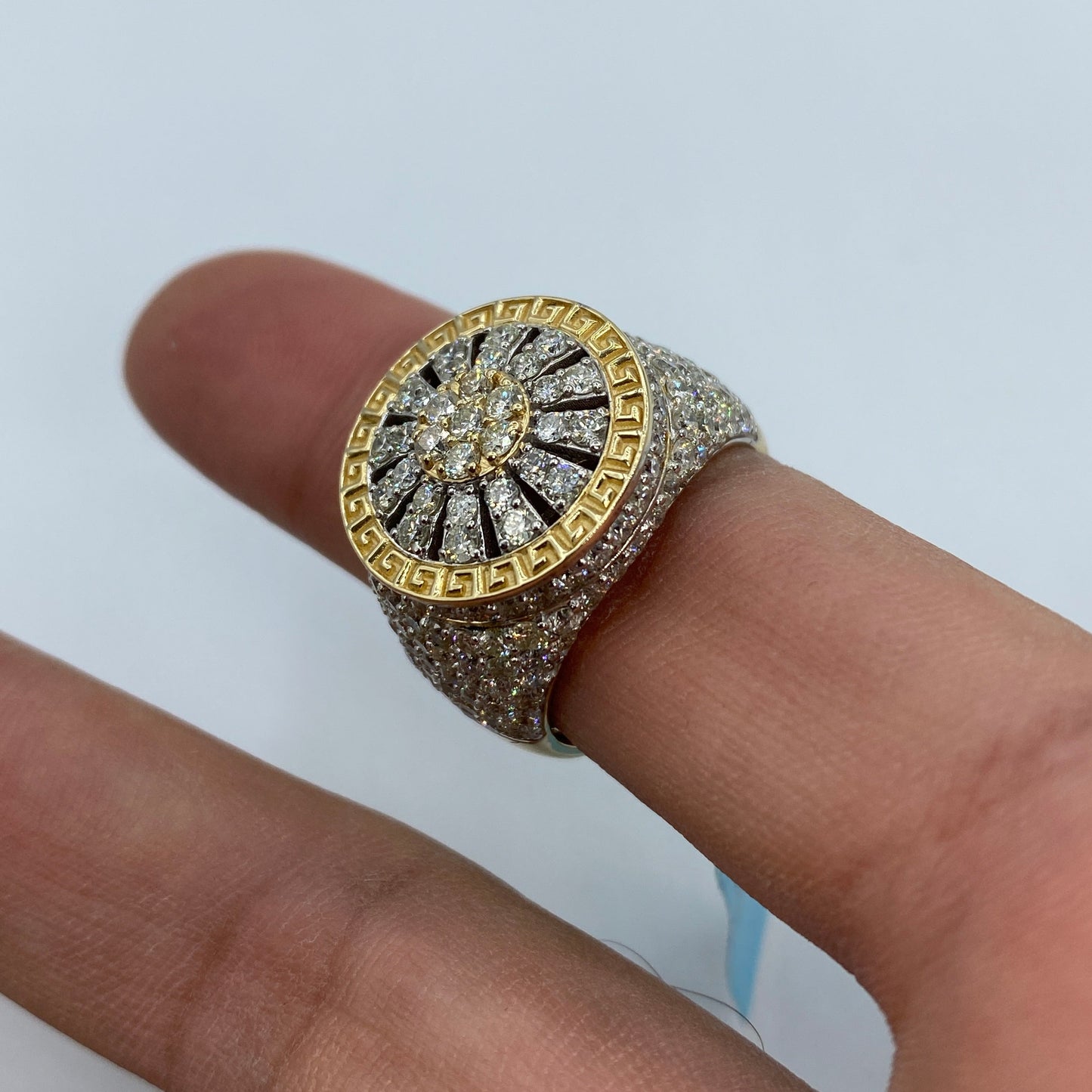 14K Circle Web Diamond Ring