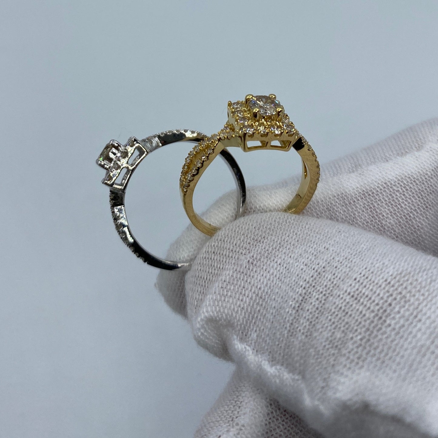 14K Luxe Rectangle Diamond Engagement Ring