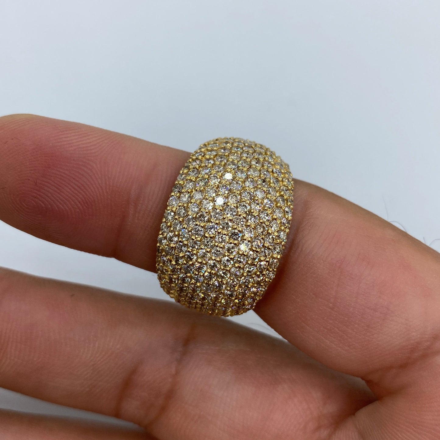 14K Dome Diamond Ring
