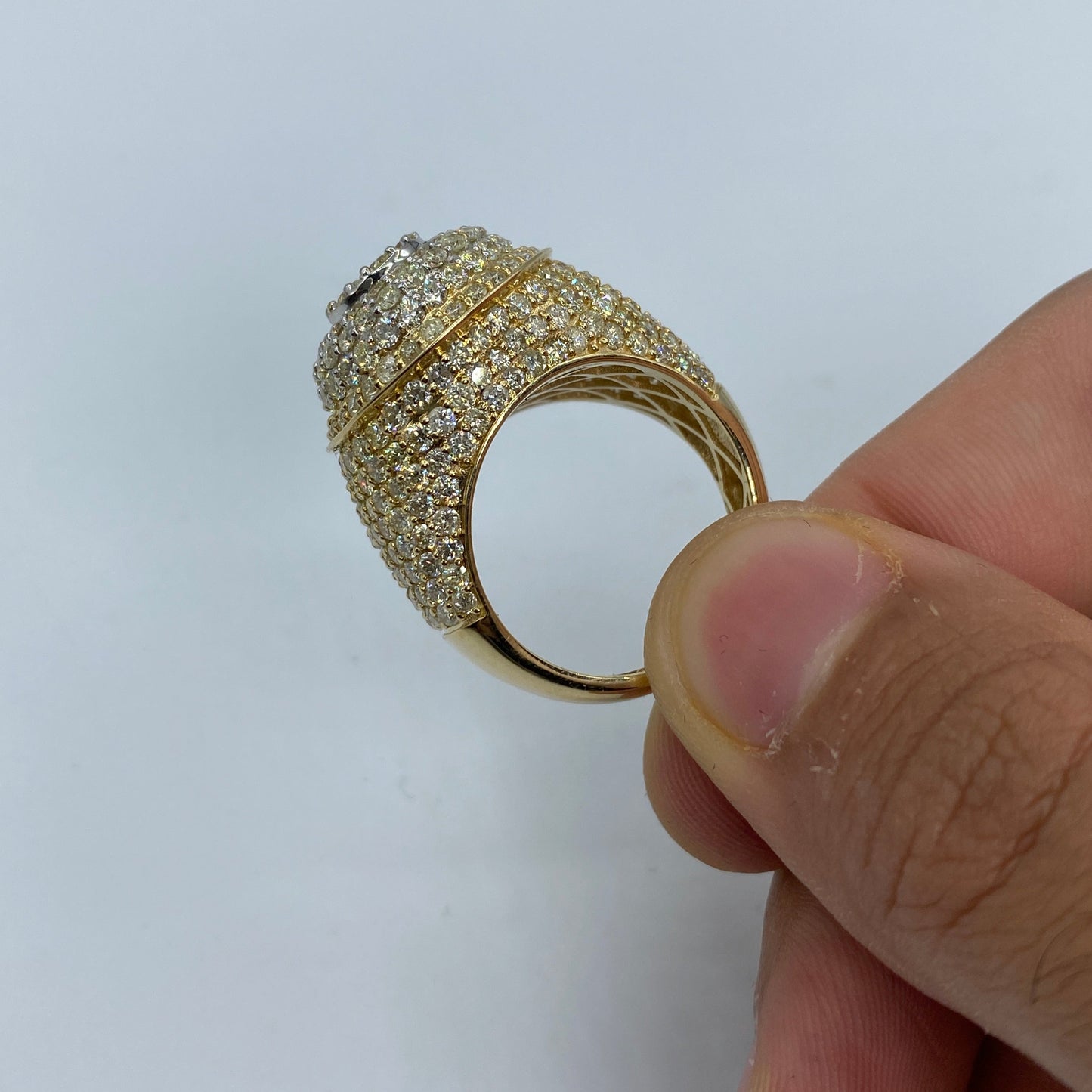 14K Circle King Diamond Ring