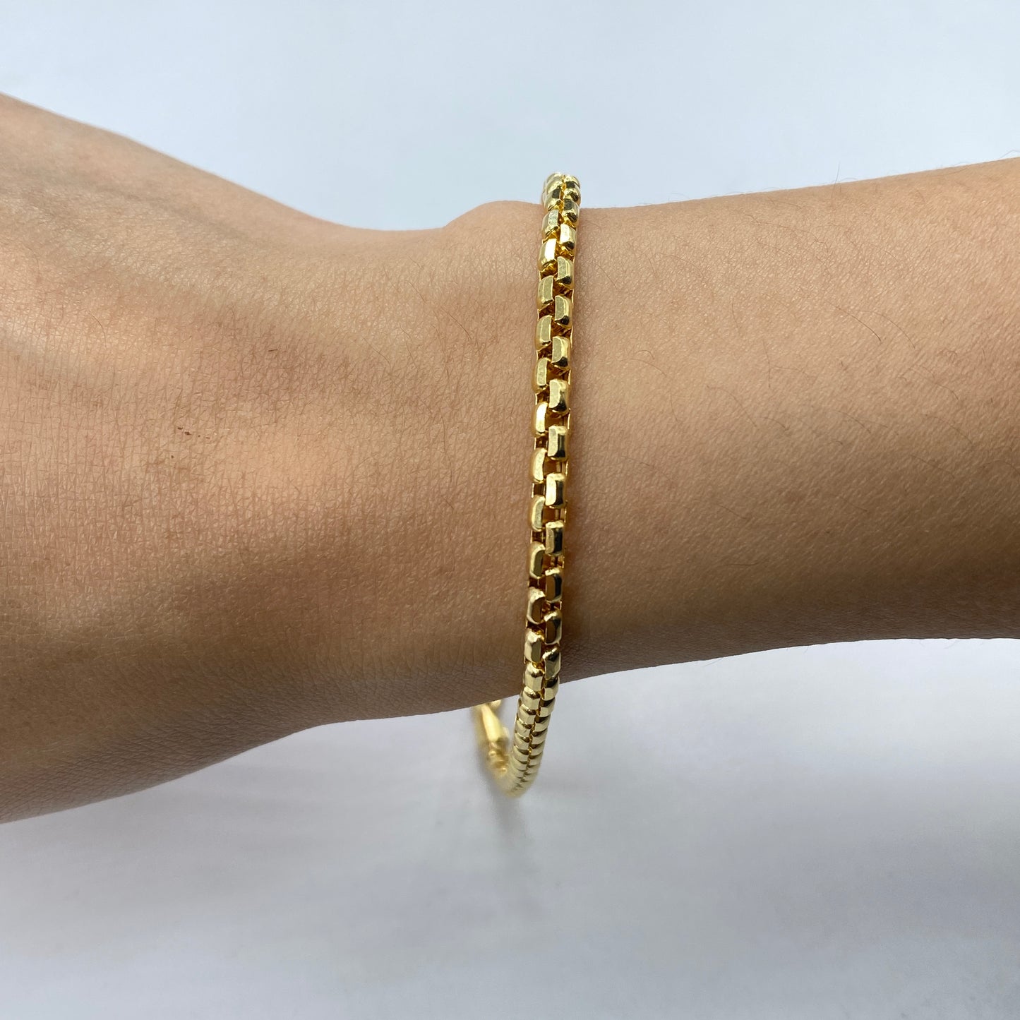 14K 3.5MM Thick Rolo Link Bracelet 8"