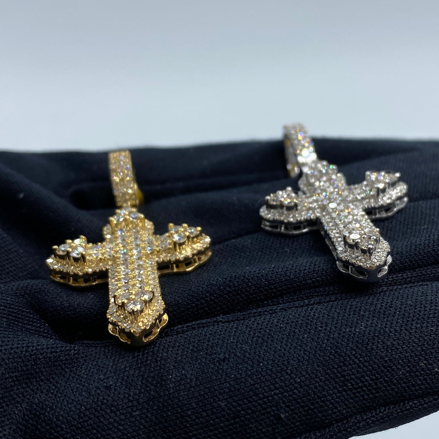 10K Passion Cross Diamond Pendant