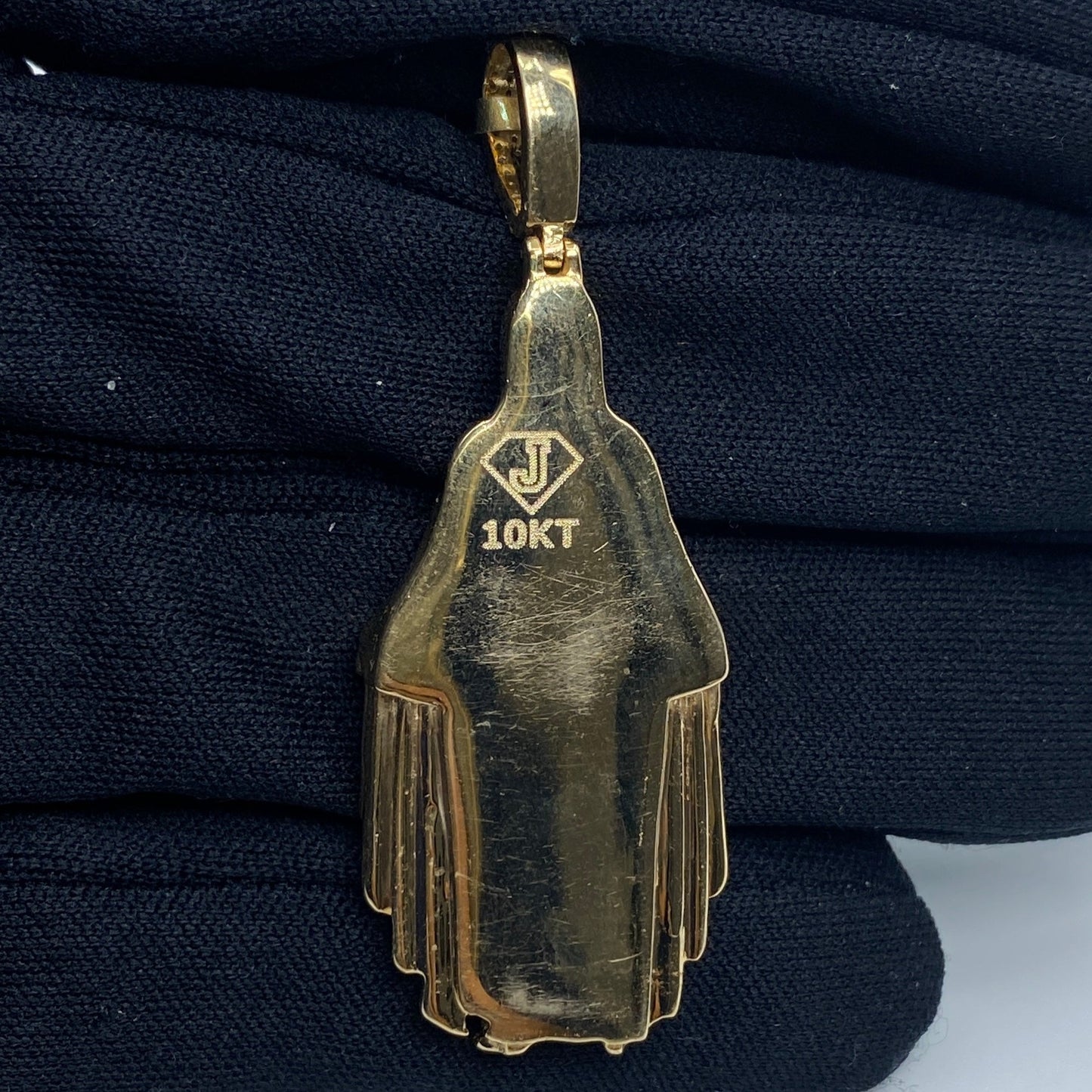 10K Virgin Mary Diamond Pendant