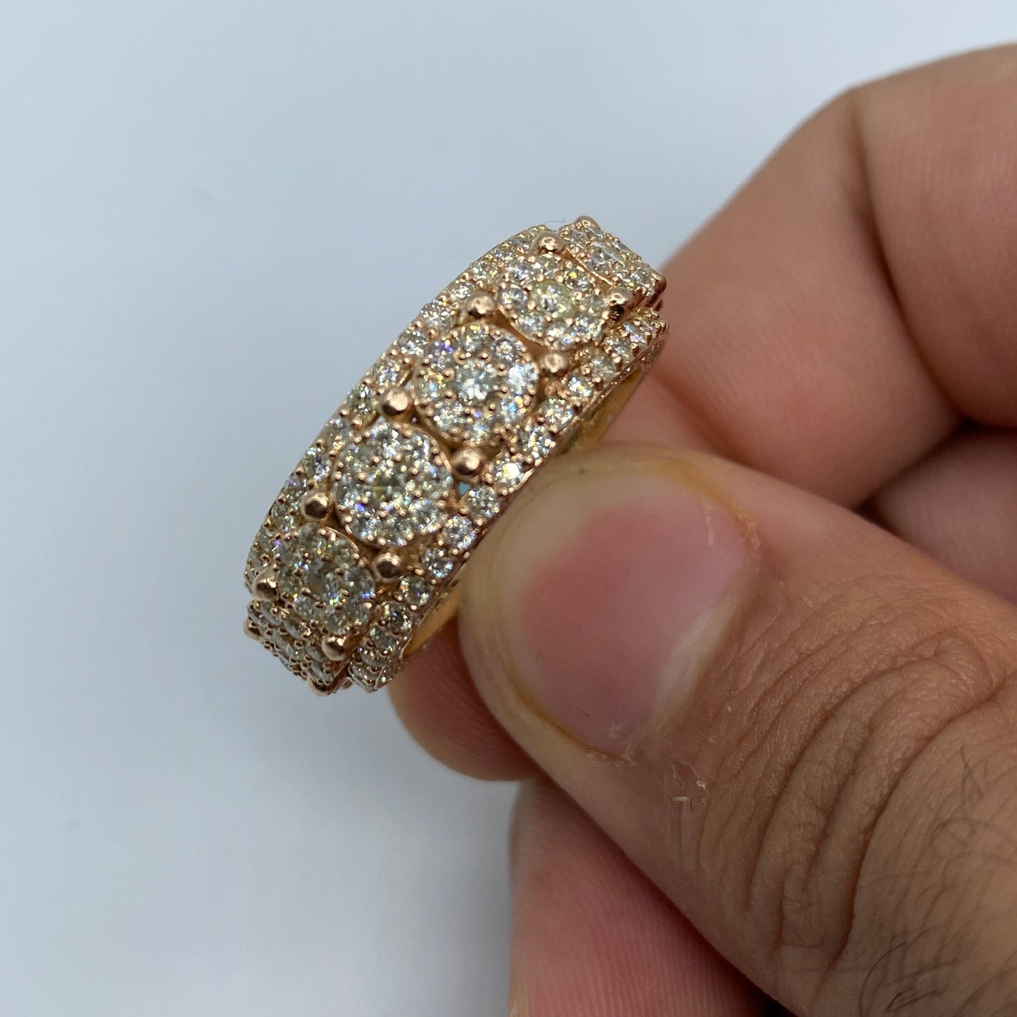 14K Eternity Flower Diamond Ring 7.3ct