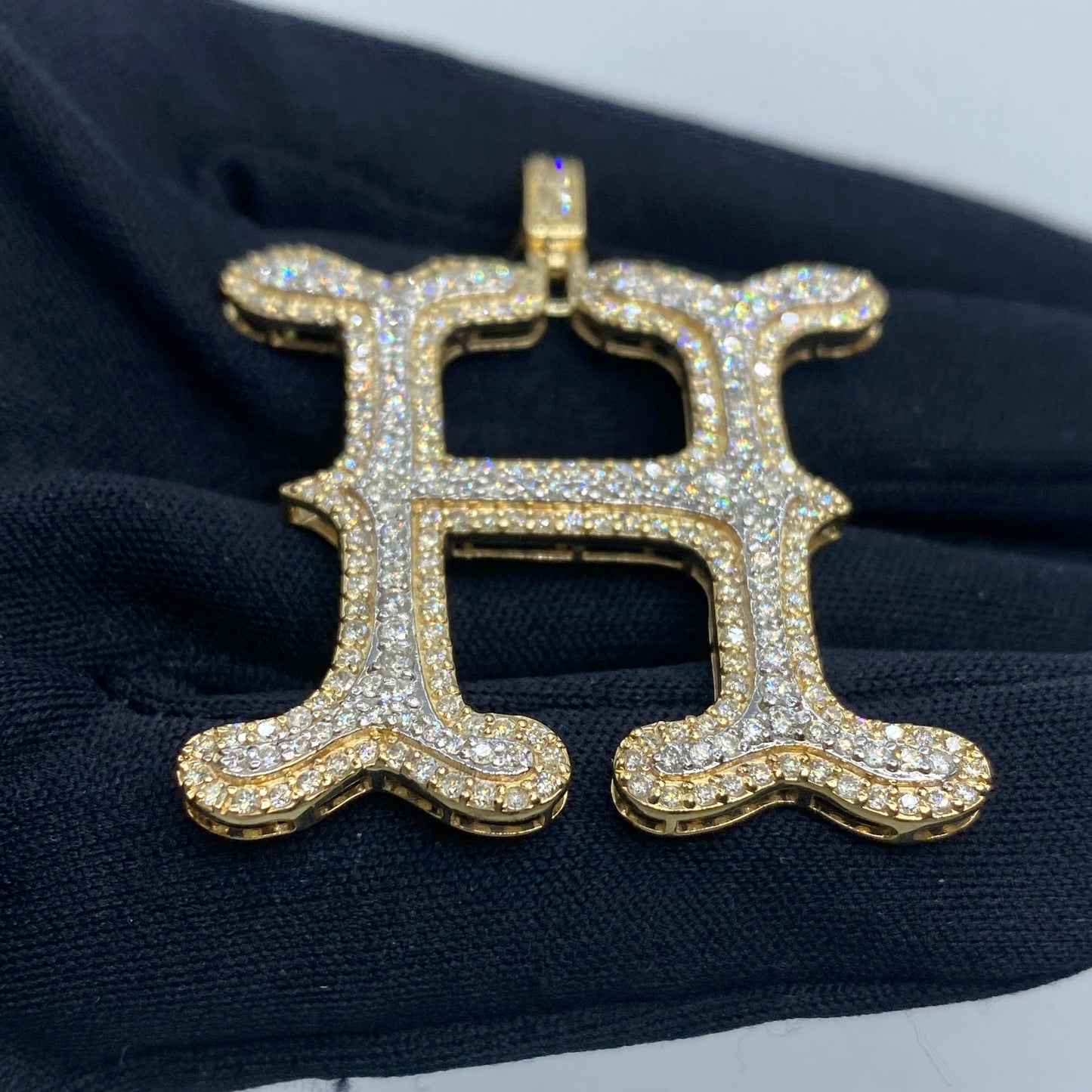 Initial H Old English Pendant