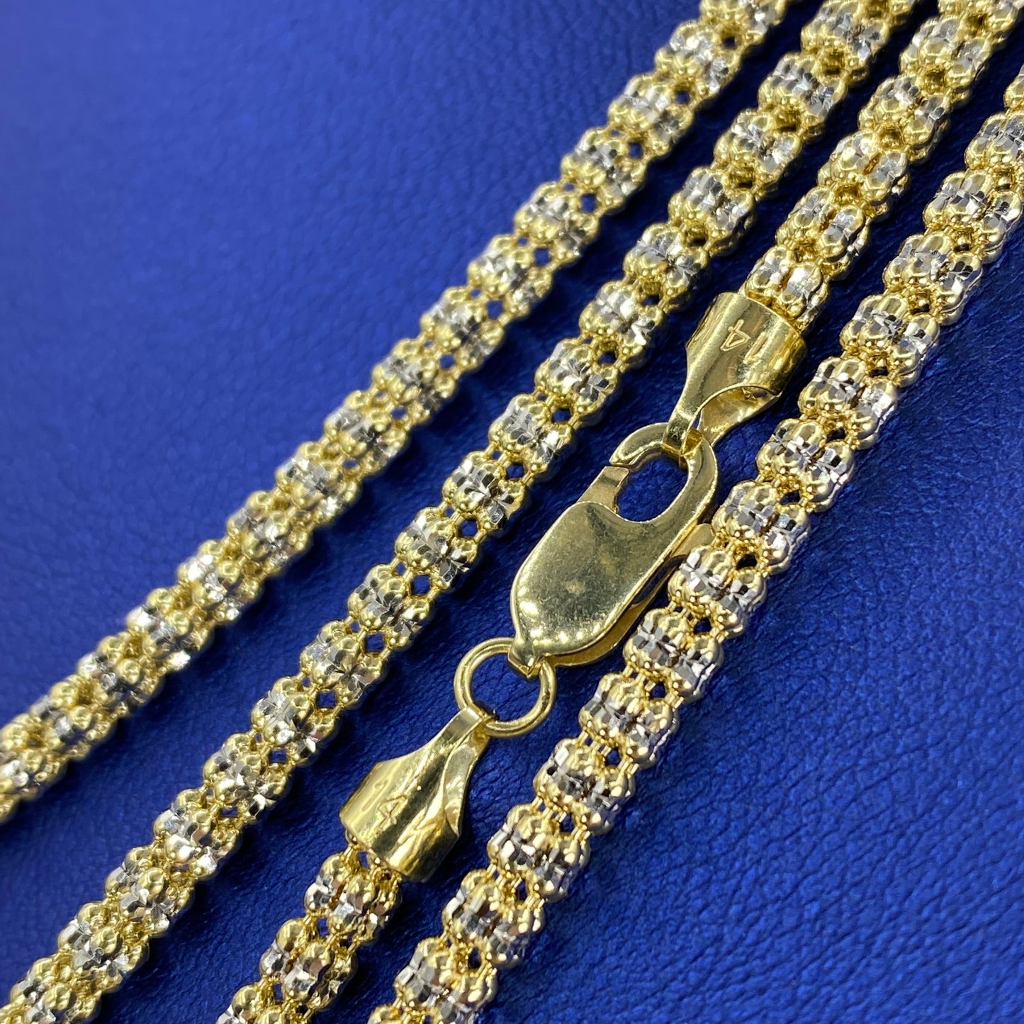 14K Ice Chain in Yellow Gold 18-24" Full Collection