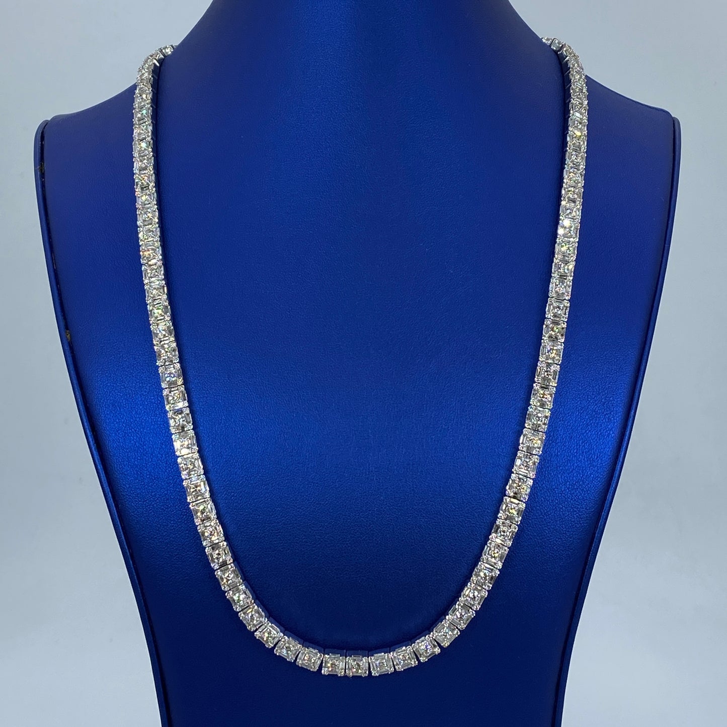 14K Gold 6MM Iced Baguette Tennis Chain