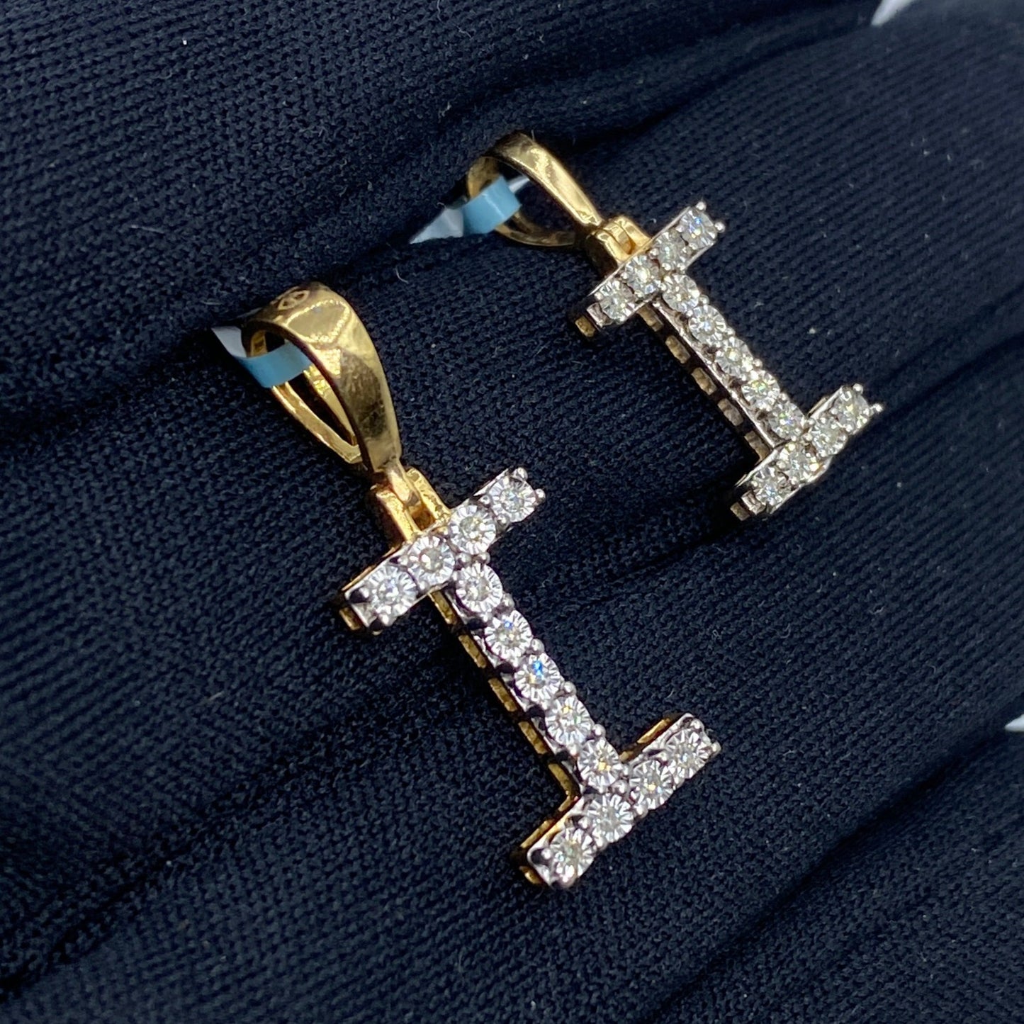 14k Single Stone Initial I Pendant