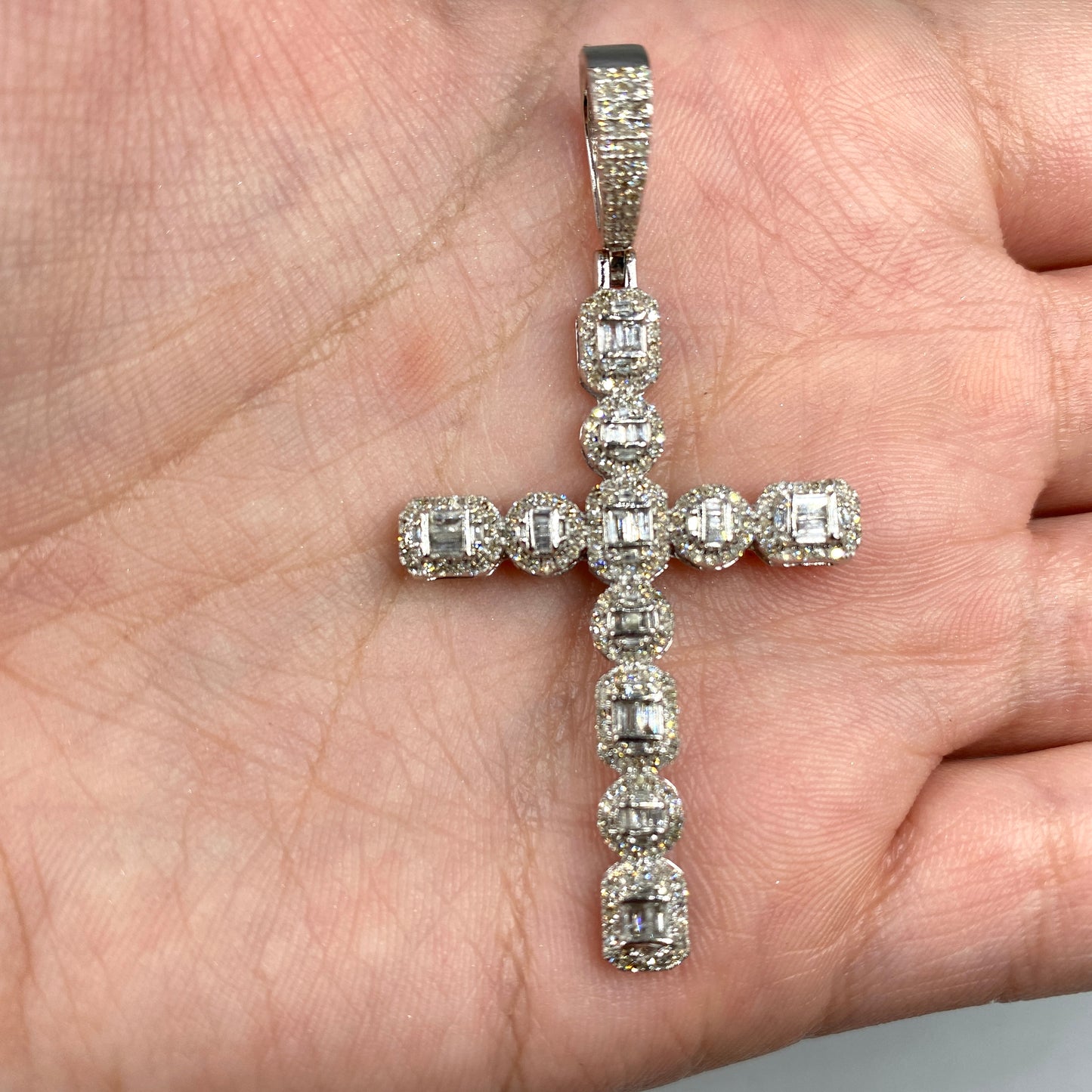 14K Diamond Cross Pendant