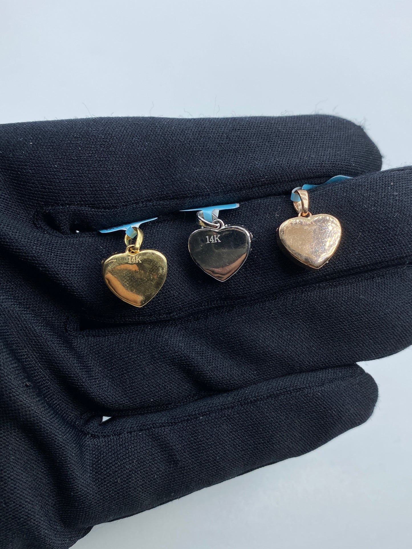 14K Heart Diamond Baguette Pendant