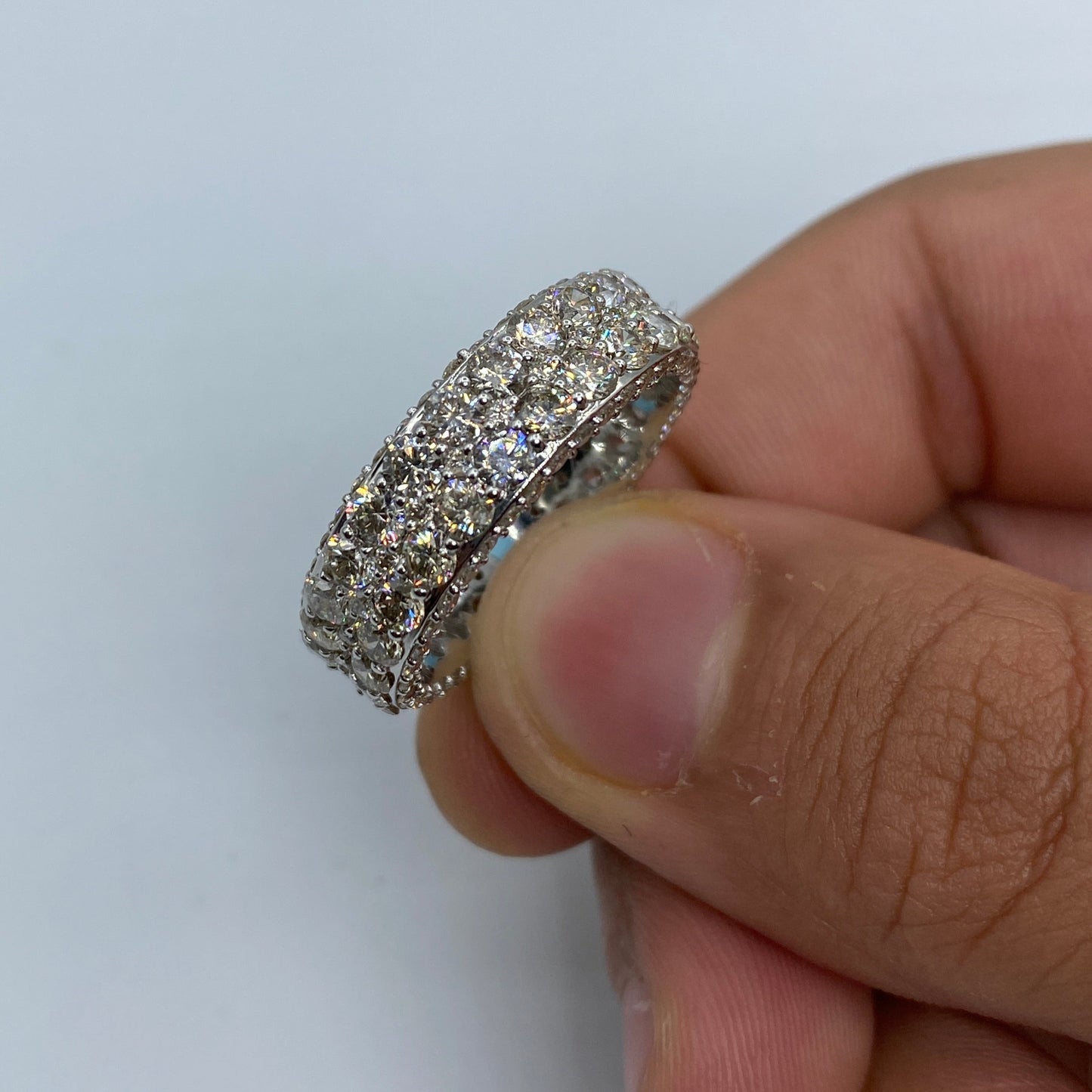 14K Diamond All Around Ring Band