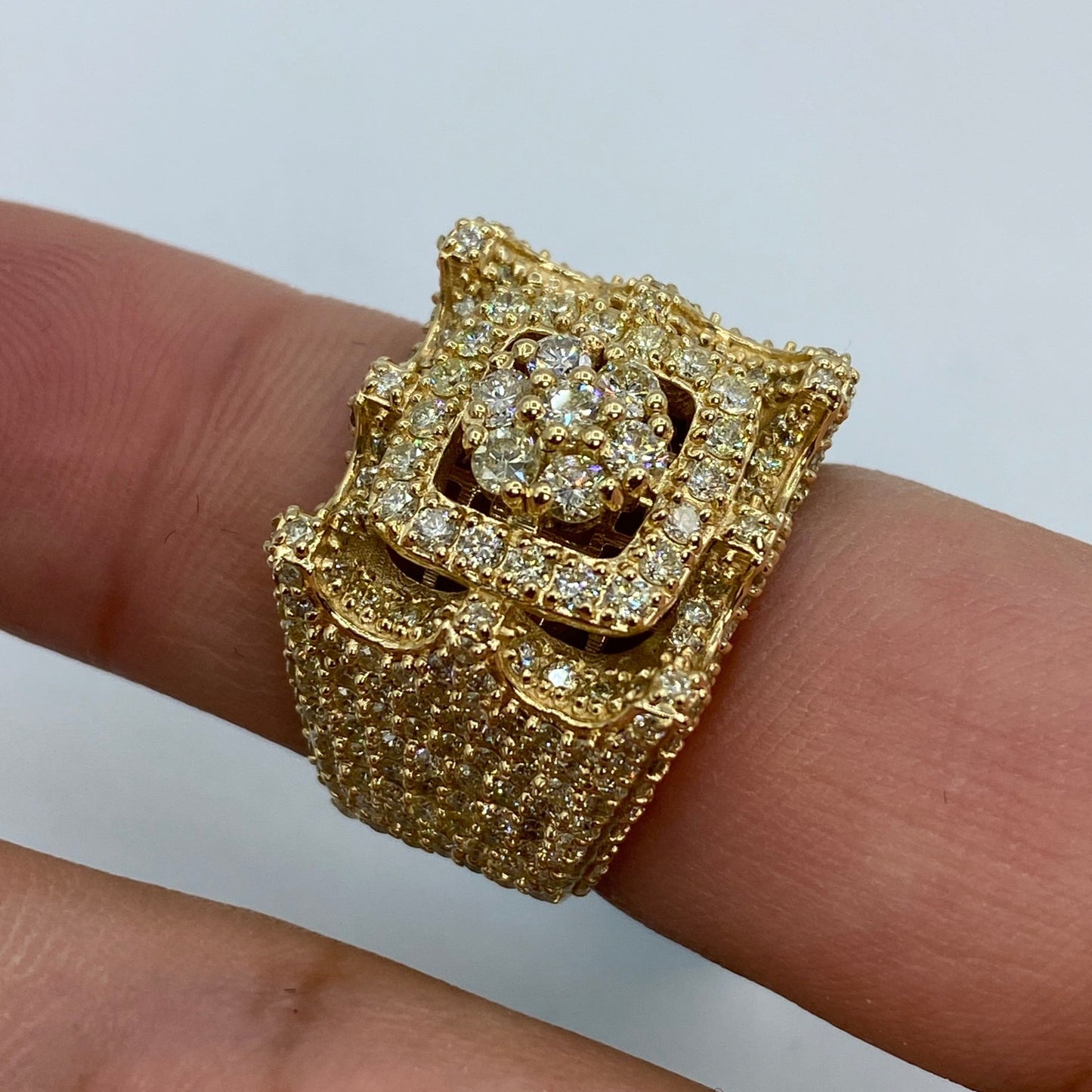 14K Tower Diamond Ring