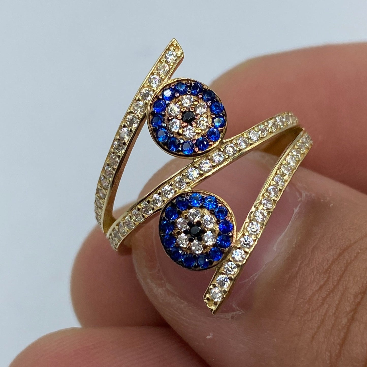 14K Infinite Evil Eye Ring
