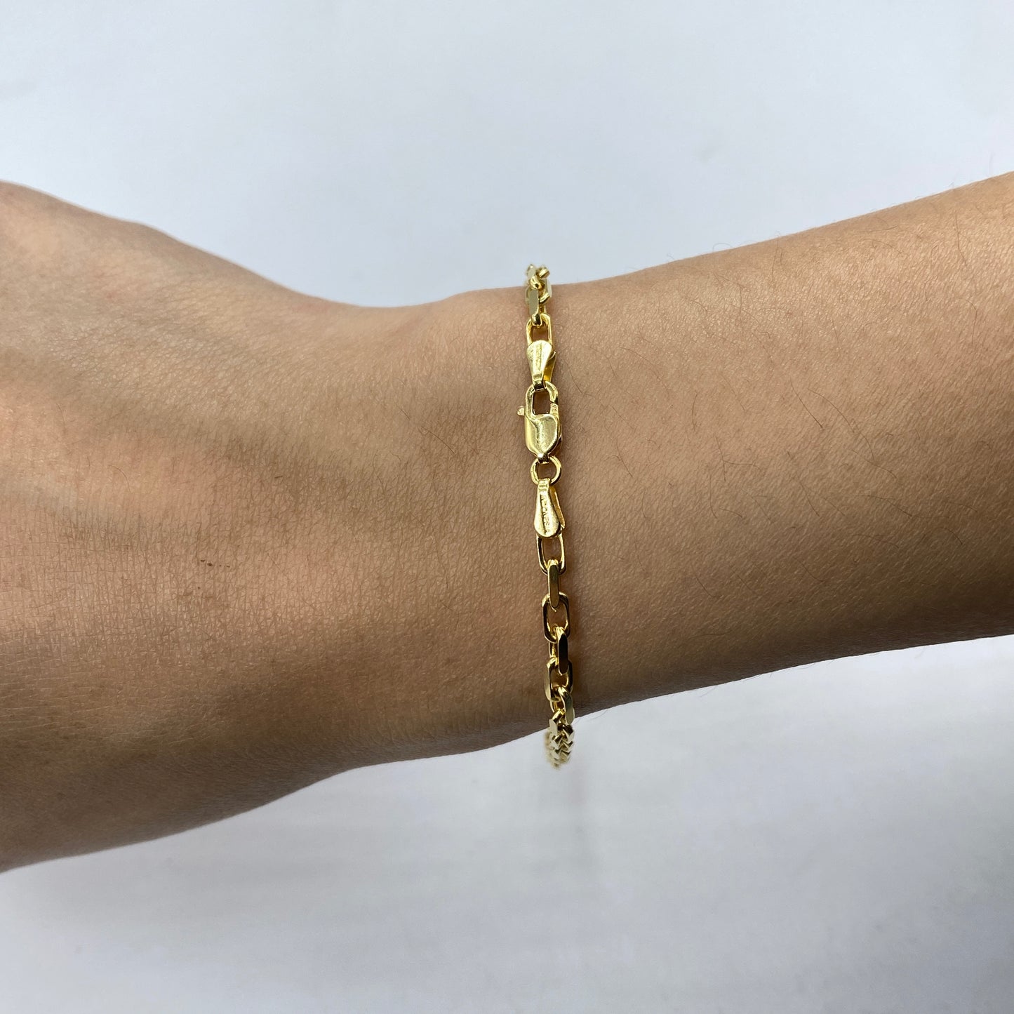 14K 2.8MM Rolo Paperclip Link Bracelet 8"