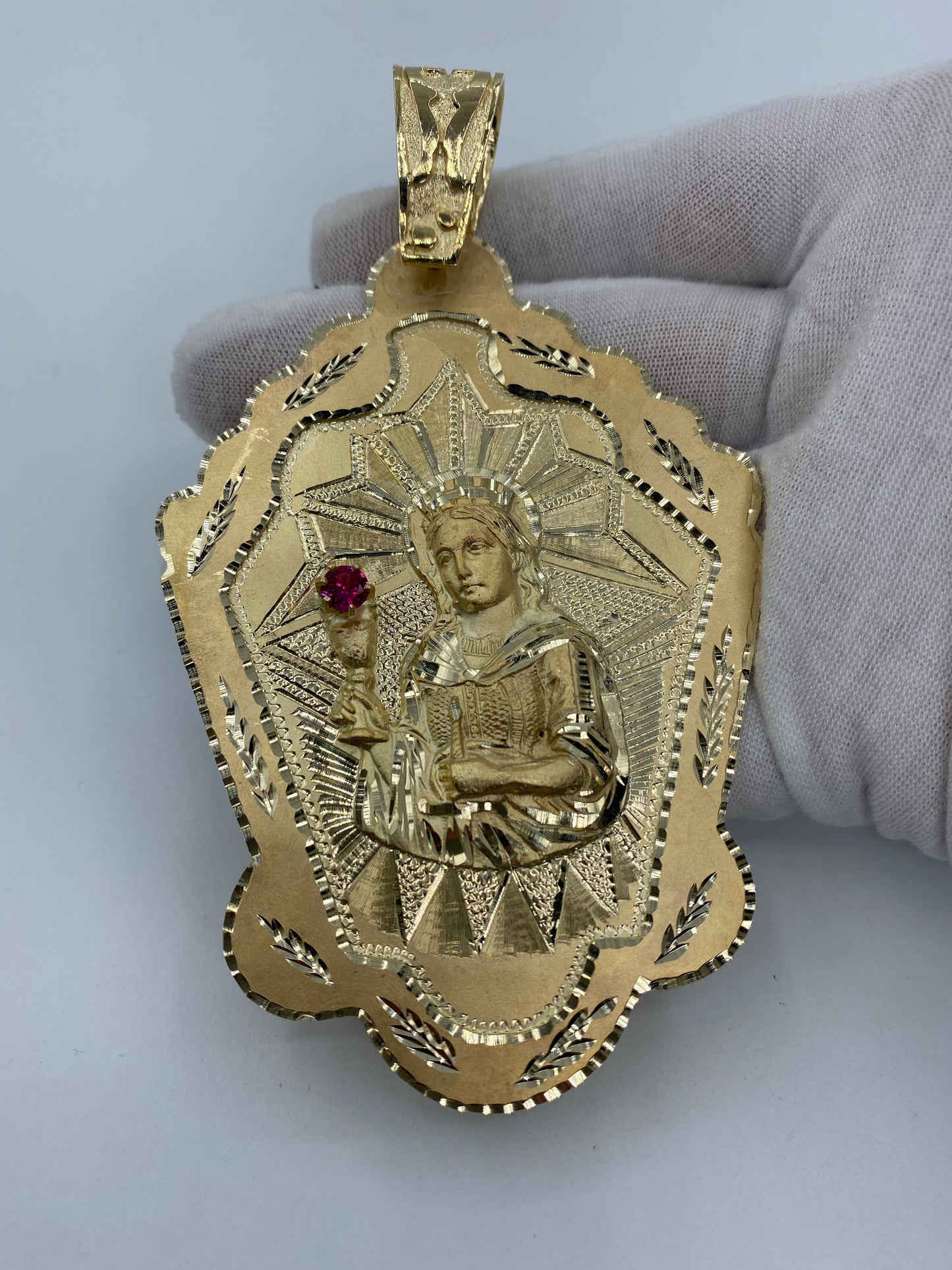 10K Saint Barbara Pendant - 4.75"