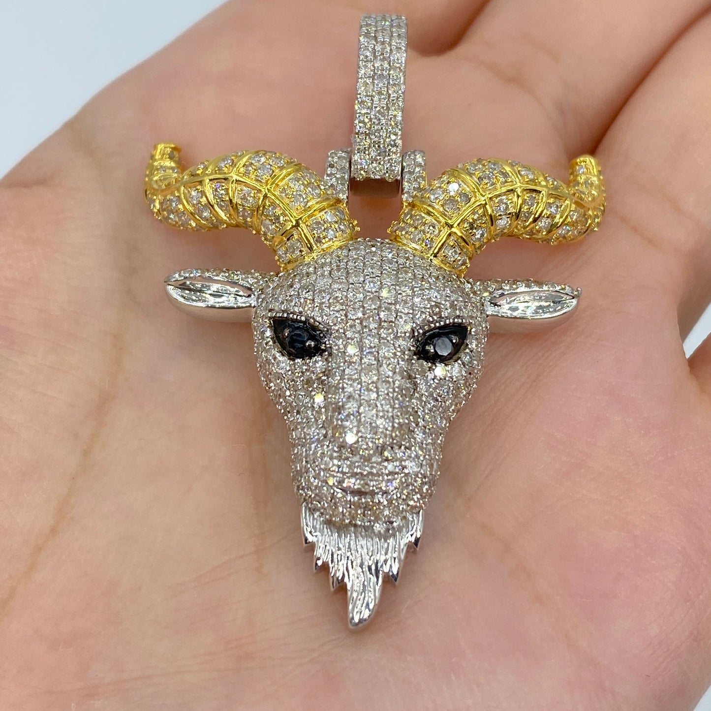 10K GOAT Diamond Pendant
