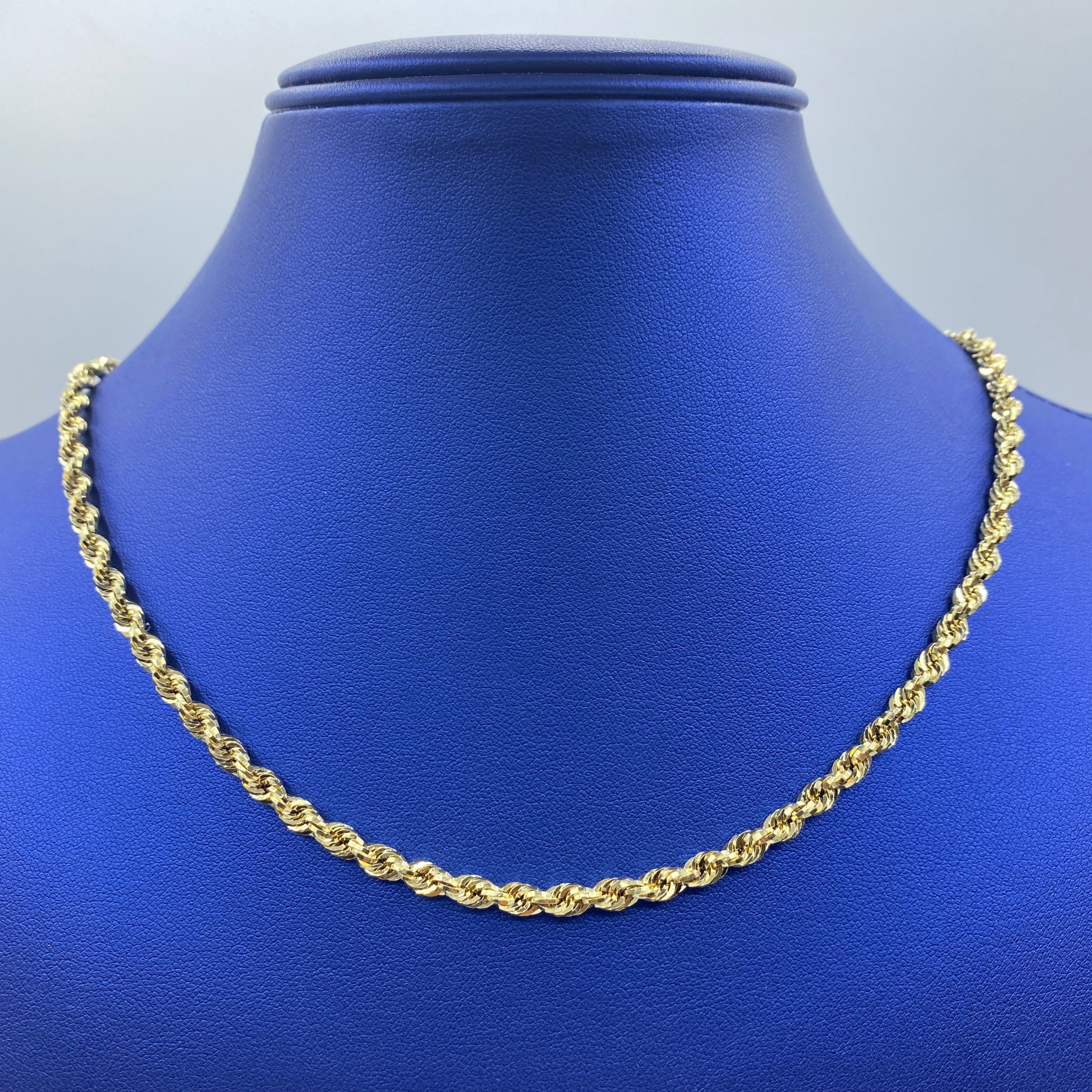 14K Gold 4.2mm Rope Chain in 18 – Jason's Jewelry Creations