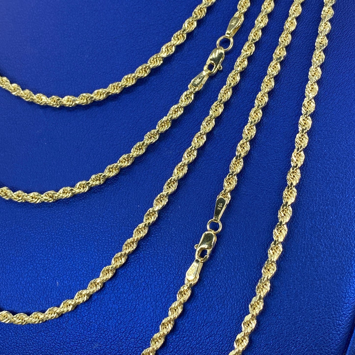 10K Yellow Gold 3.5MM Rope Chain 16-24"