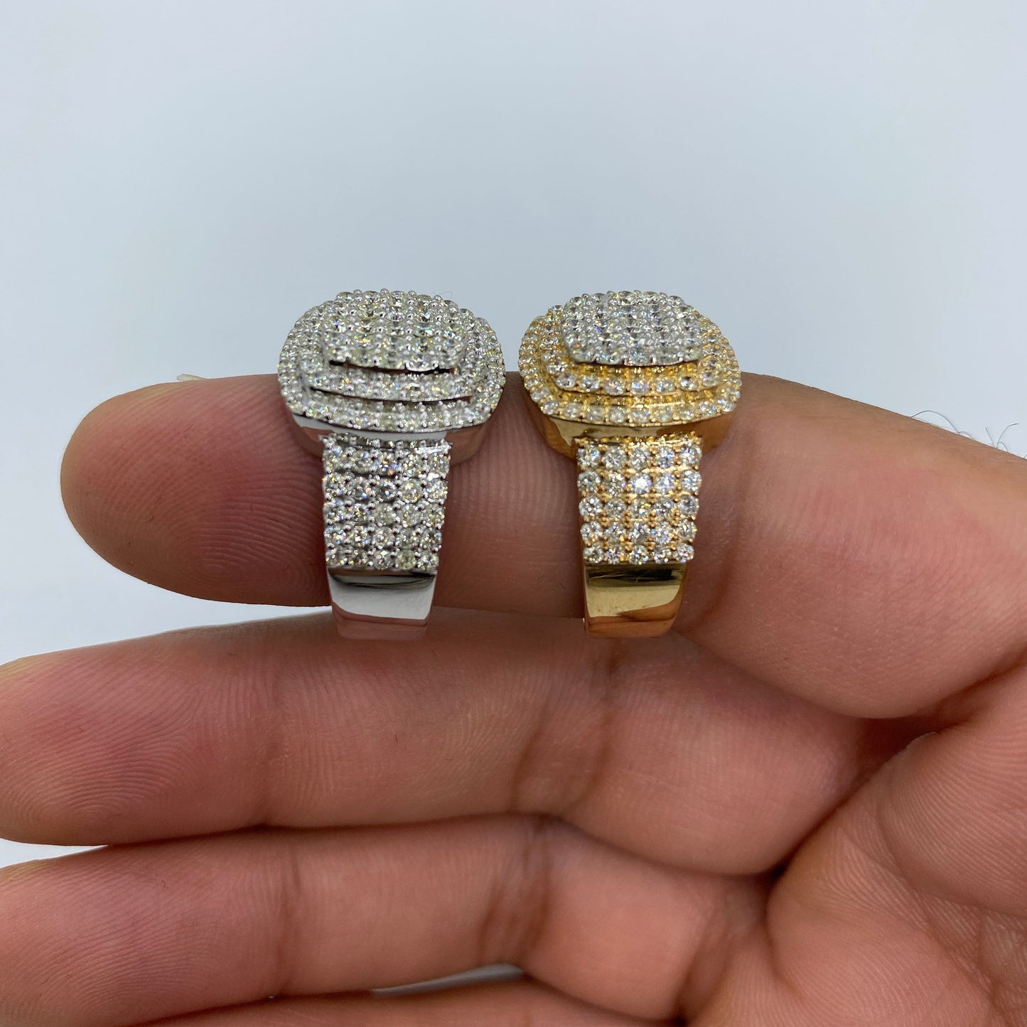 14K Square Washington Diamond Ring