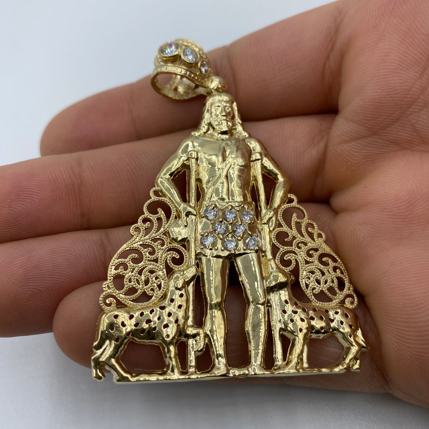14K Saint Lazarus Pendant