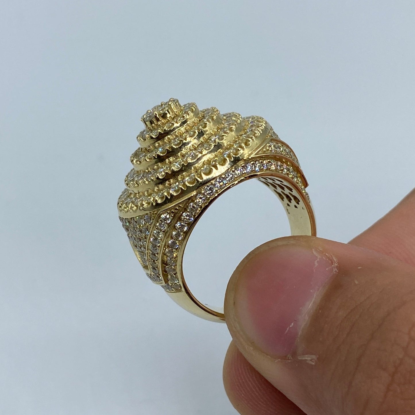 14K California Cake Diamond Ring