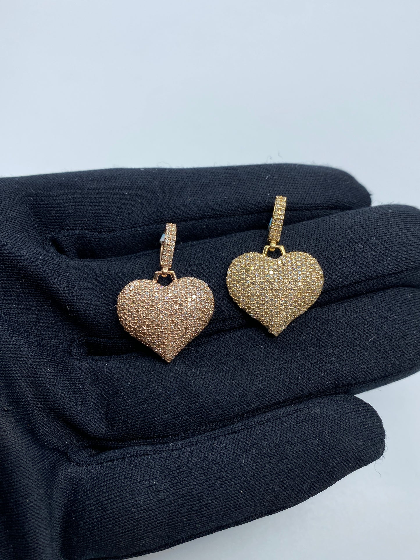 14K Heart Diamond Pendant