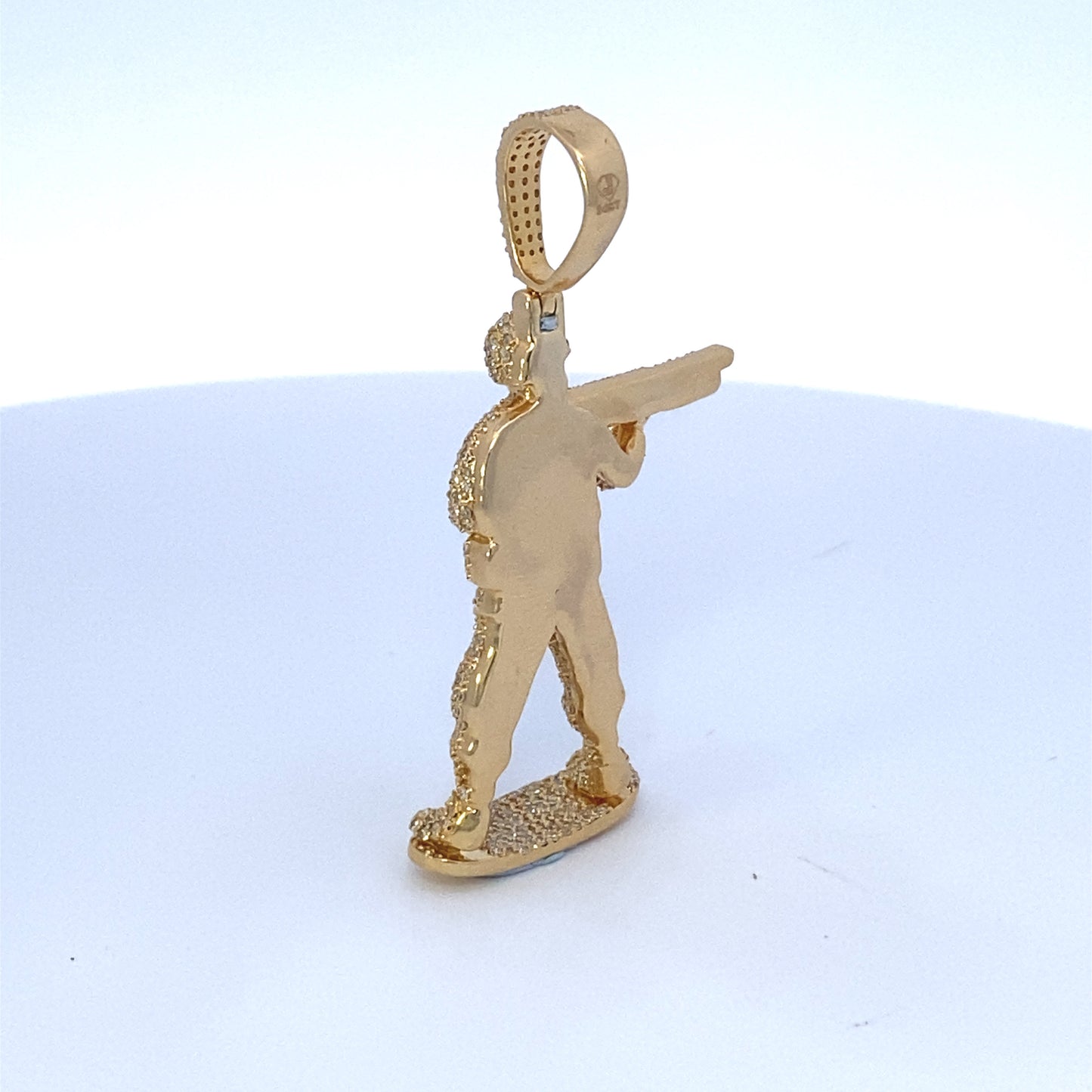 14K Soldier Diamond Pendant