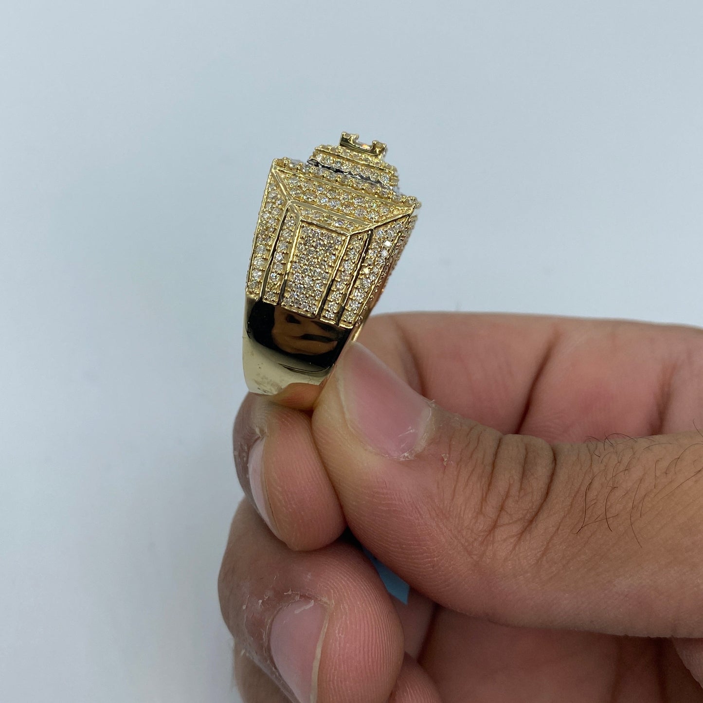 14K Diamond Baguette Power Ring