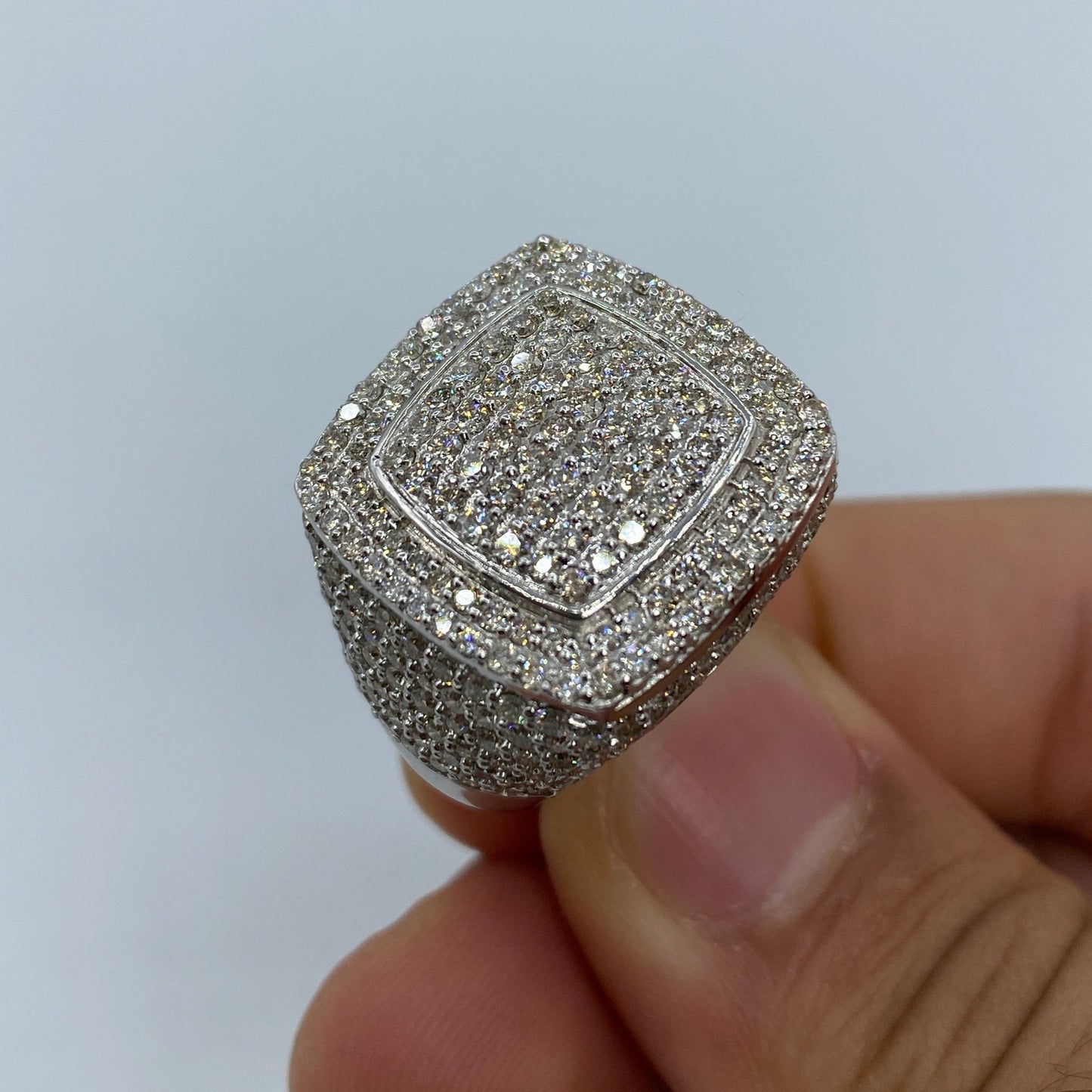 10K Jumbo Square Diamond Ring