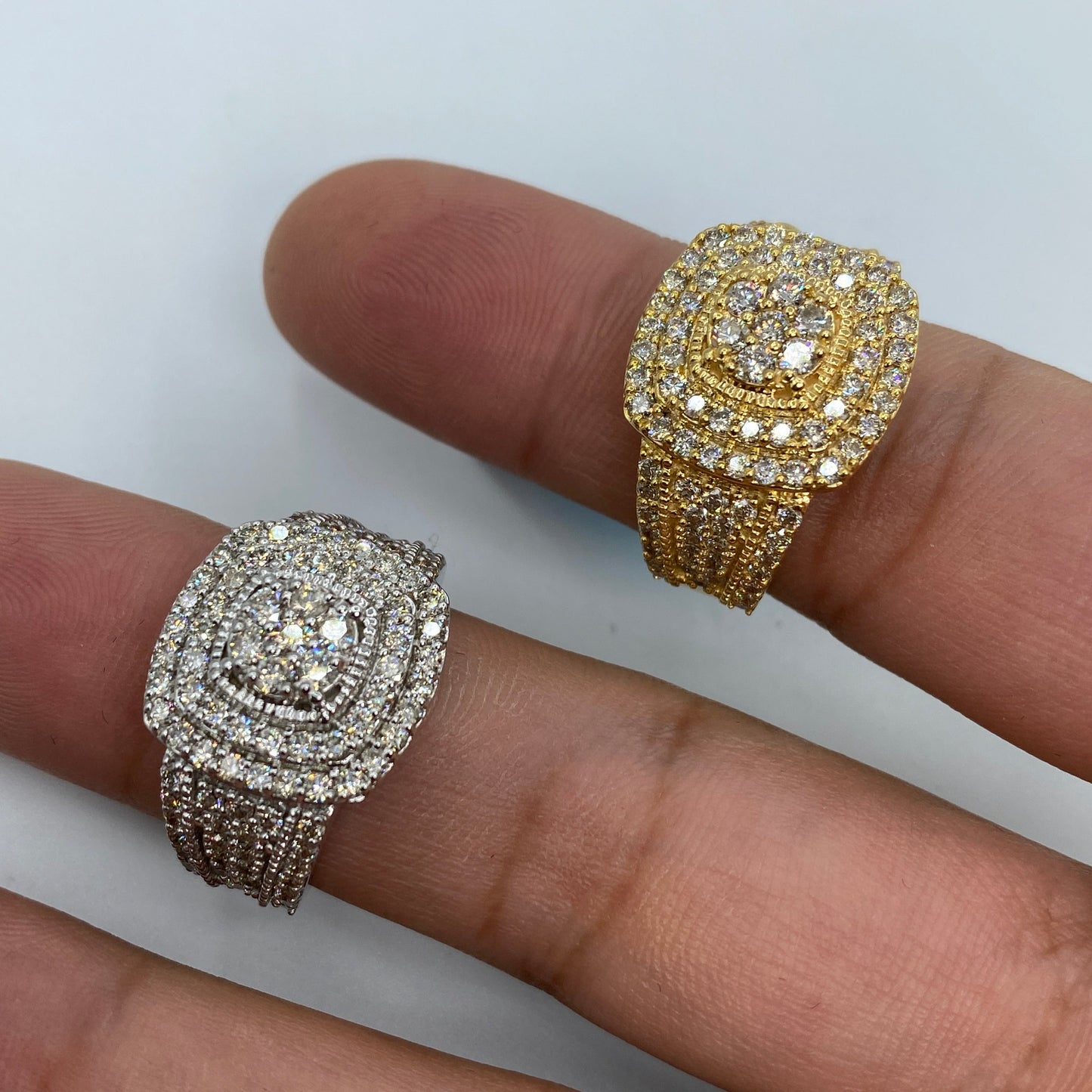 14K Square Barcelona Diamond Ring