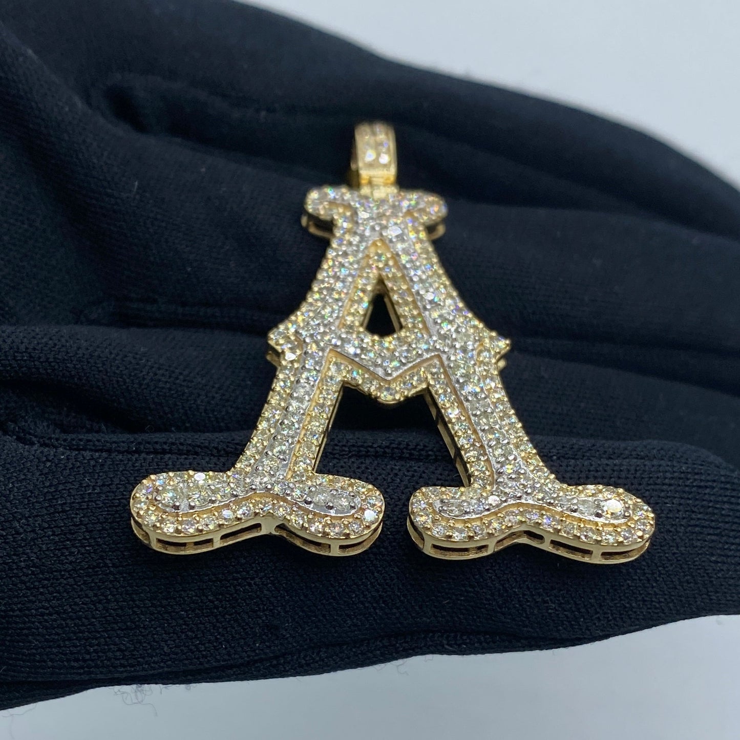 Initial A Old English Pendant