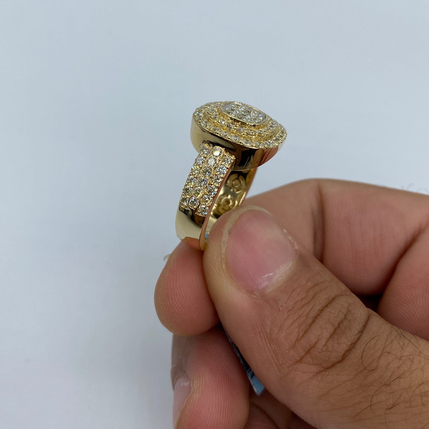 14K Square Madrid Diamond Ring