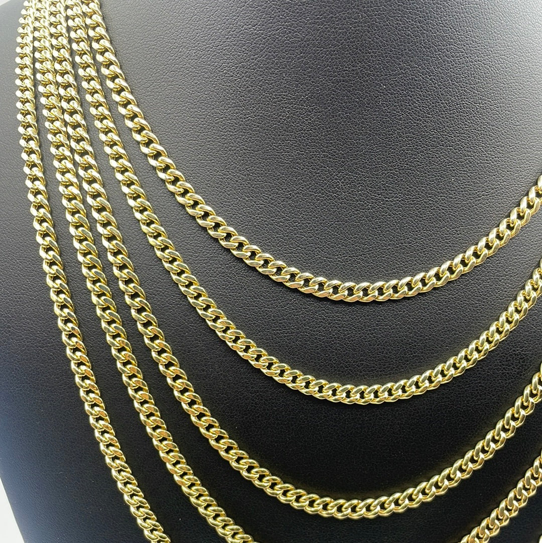 Miami Cuban Link Chain Real 10K Yellow Gold Full Collection