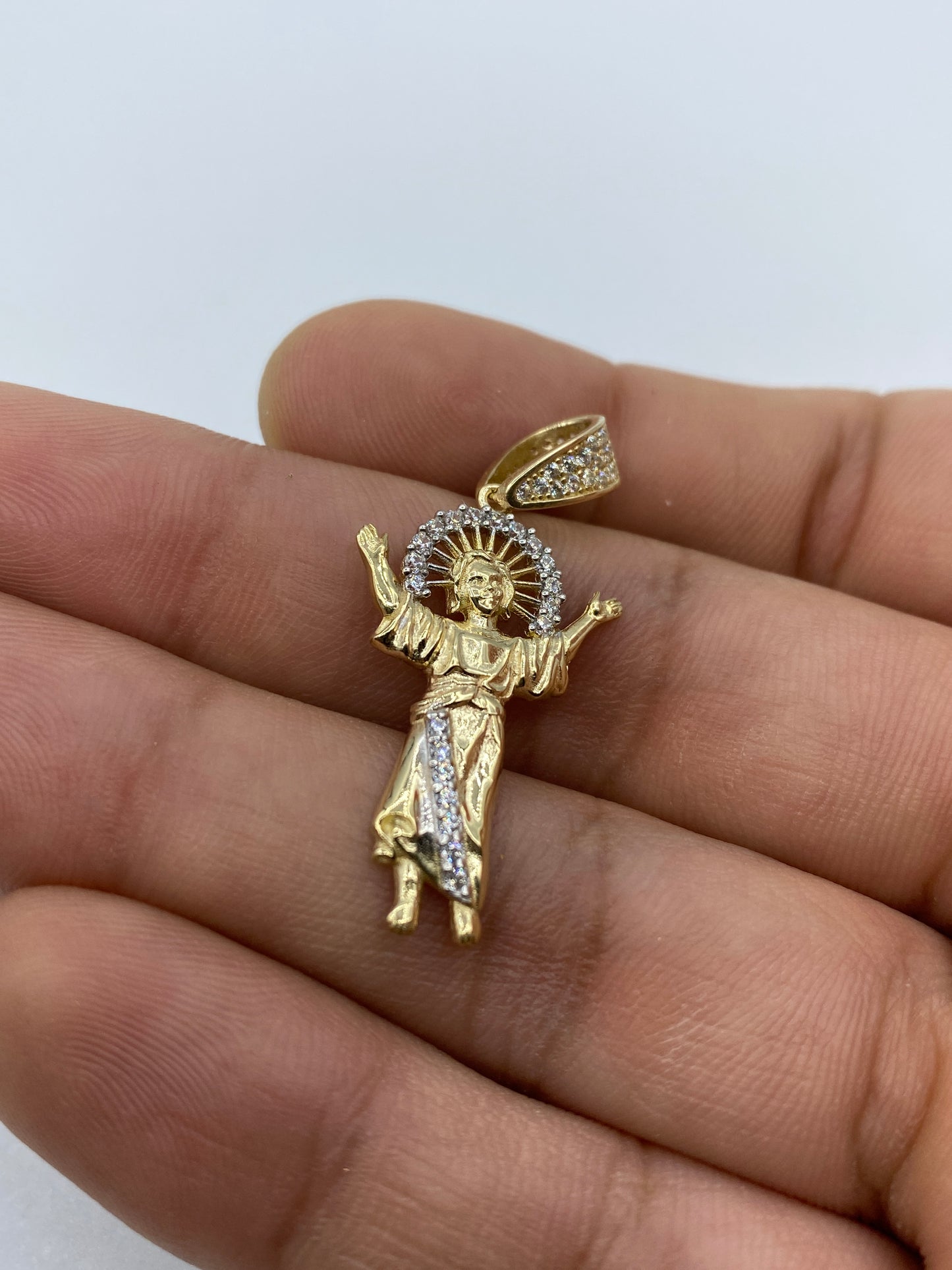 14K Baby Jesus Pendant 1.5"