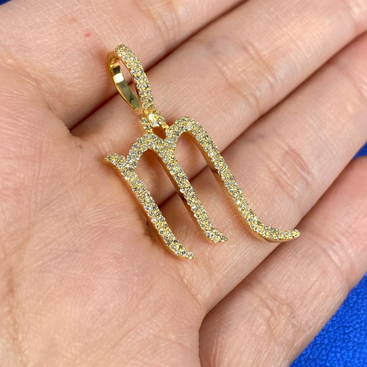 10K Scorpio Sign Diamond Pendant