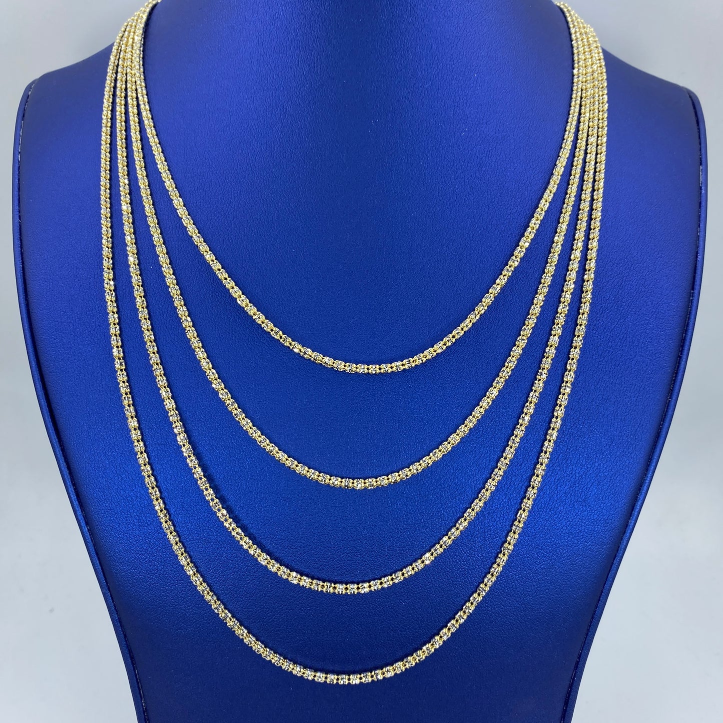 14K Ice Chain in Yellow Gold 18-24" Full Collection