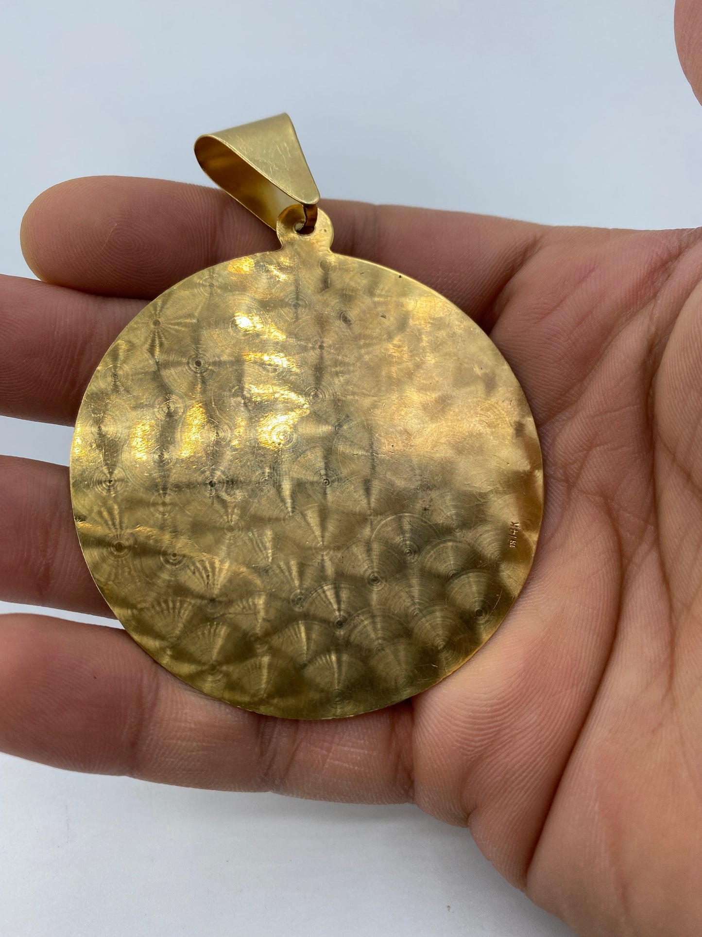14K Face of Jesus Medal Pendant