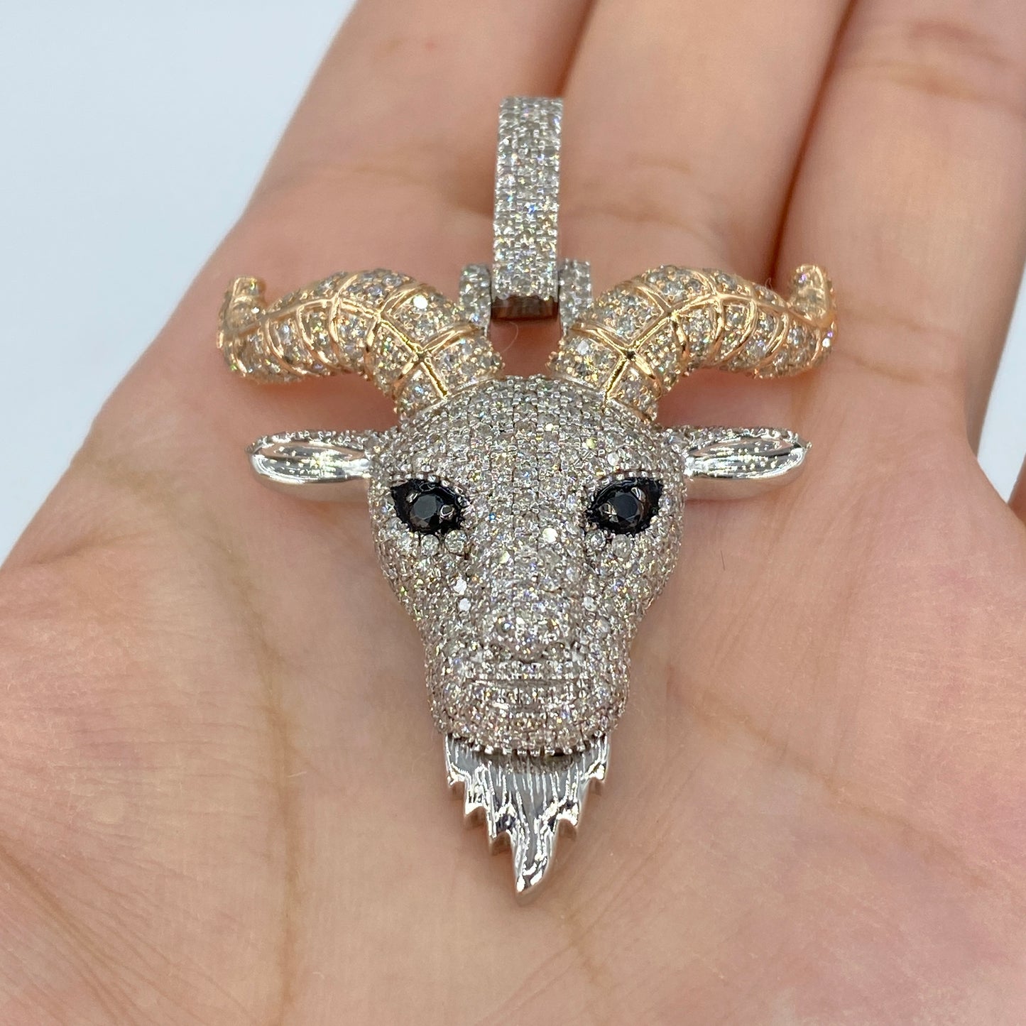 10K GOAT Diamond Pendant