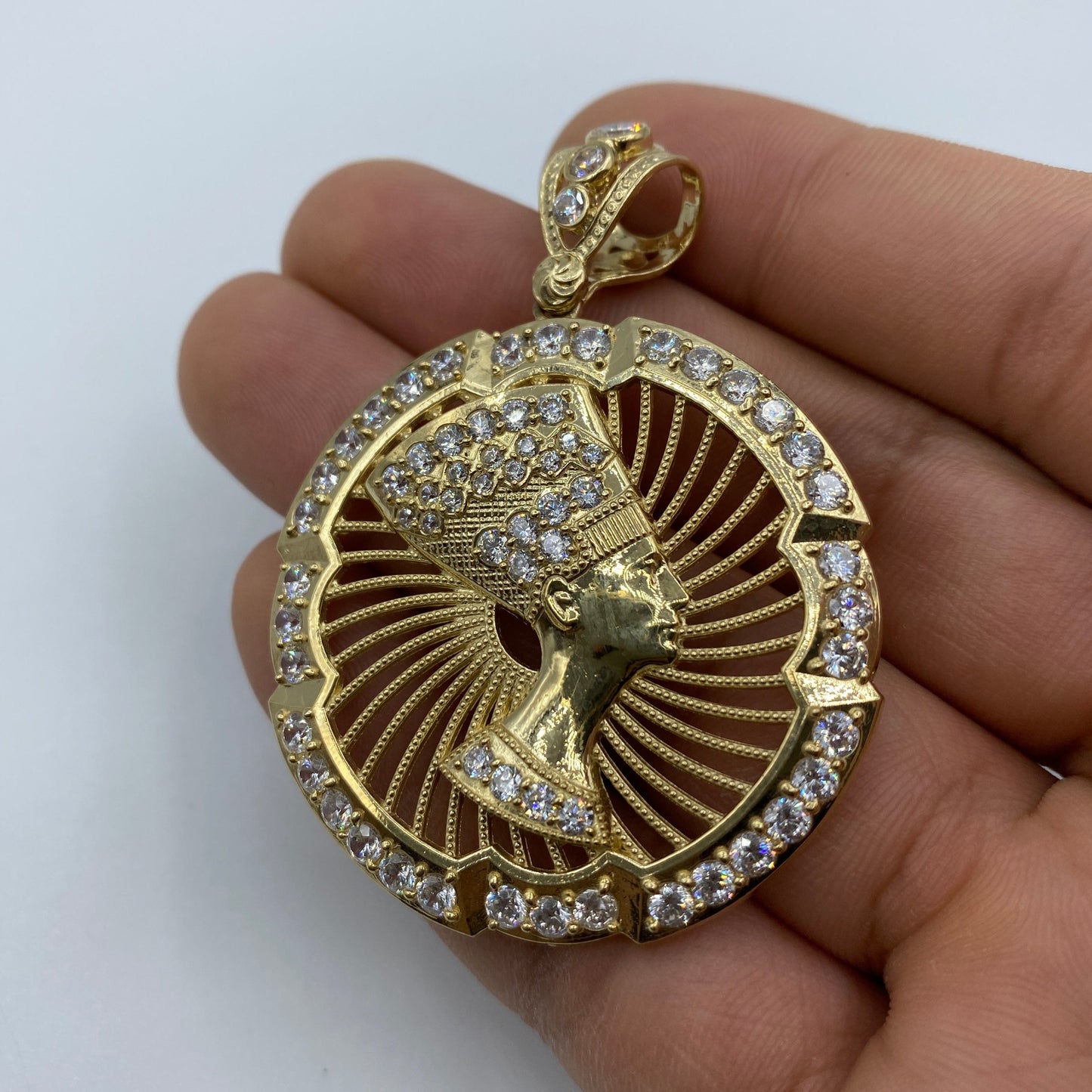 14K Queen Nefertiti Pendant