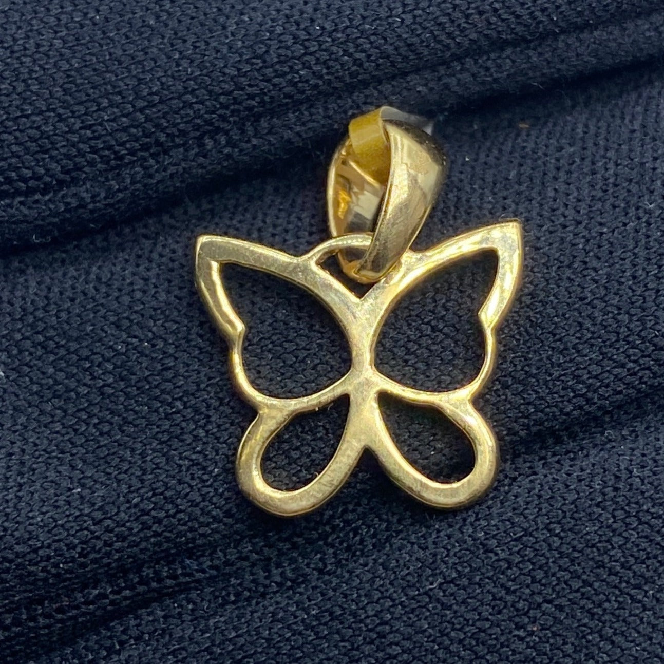 10K Butterfly Outline Pendant