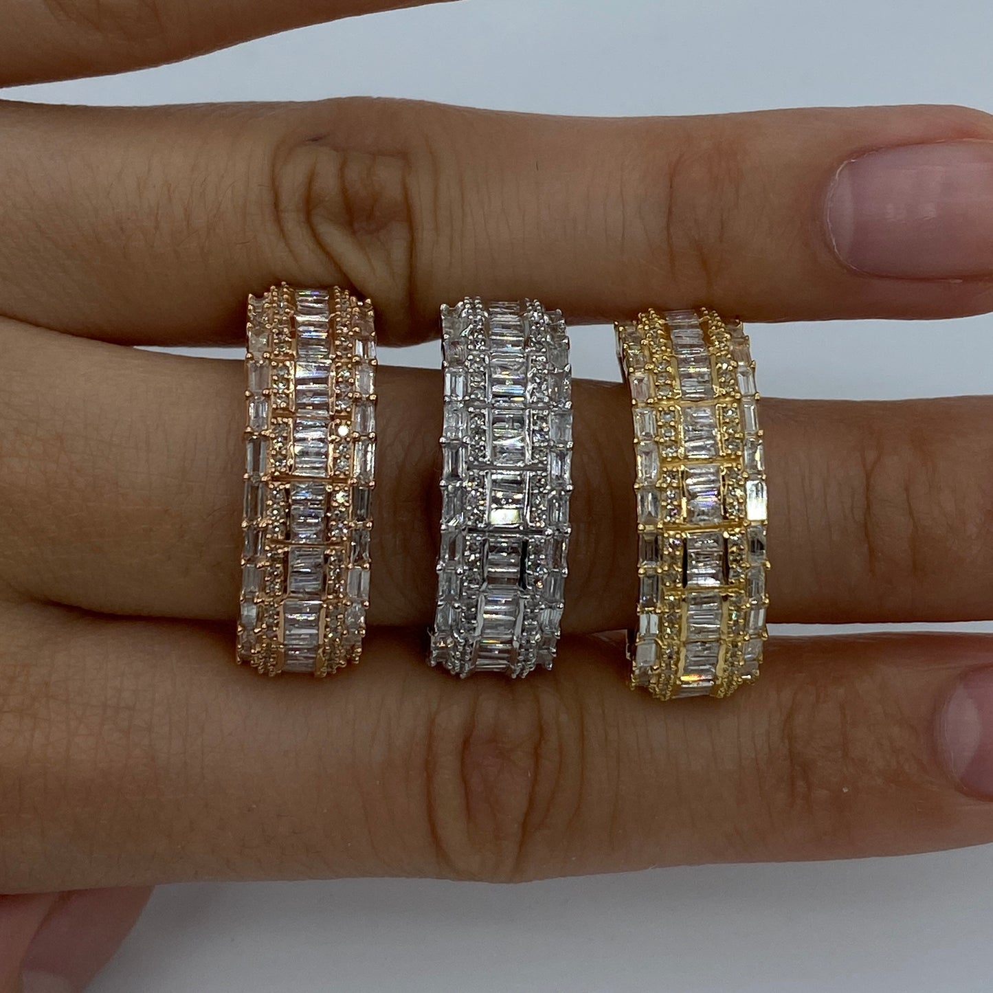 14K Crown Diamond Baguette Ring