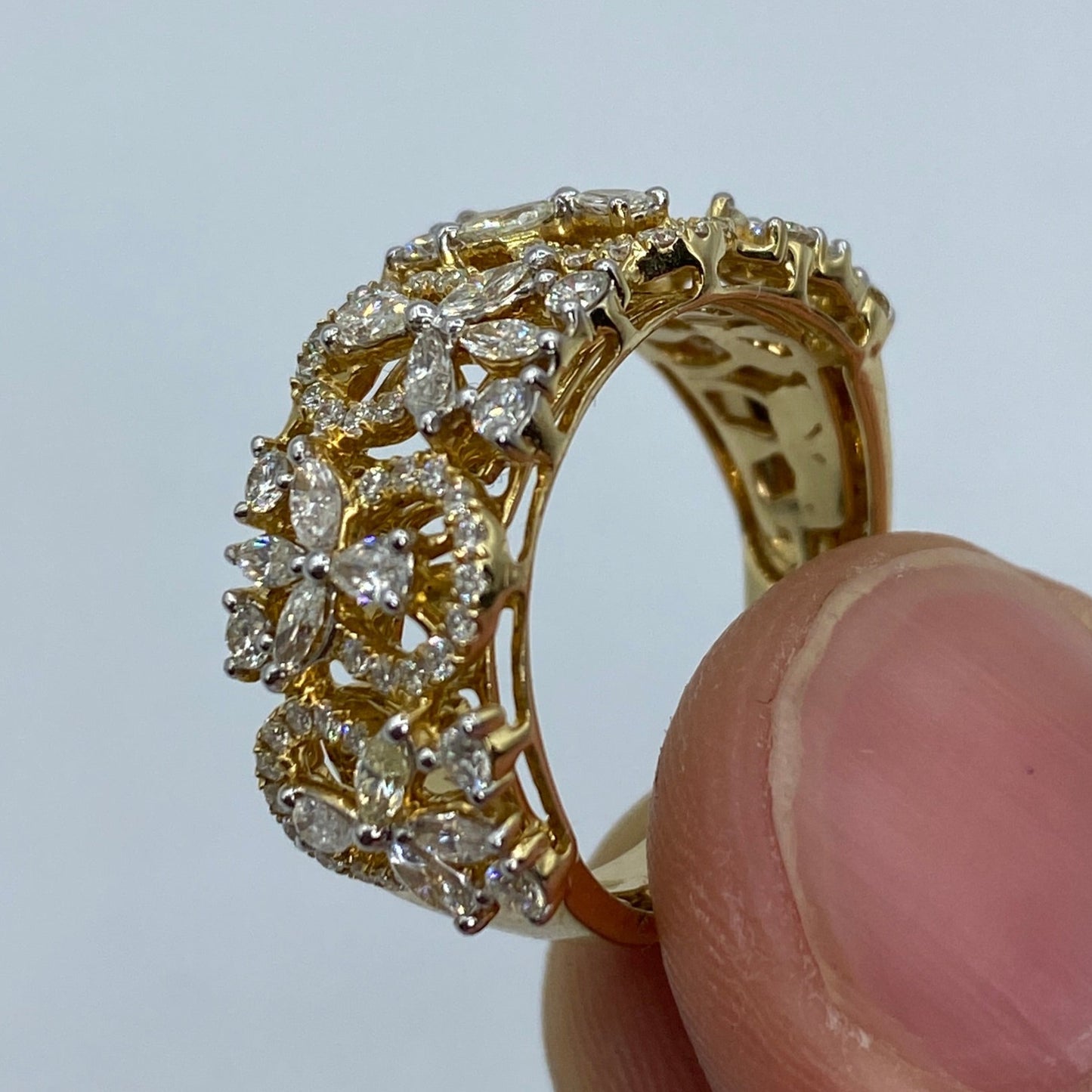14K Angel Diamond Ring