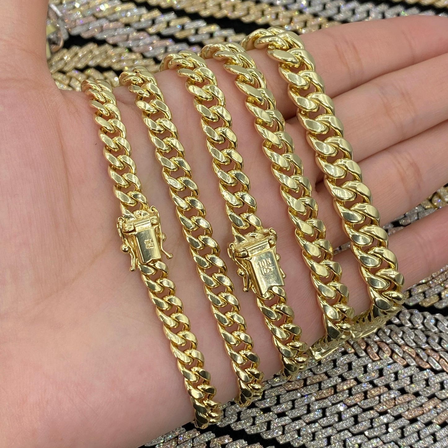 Cuban Link Bracelet in Real 10K Yellow Gold All Sizes