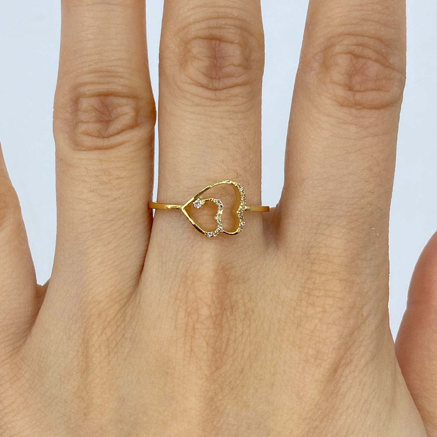 14K Aime Heart Diamond Ring