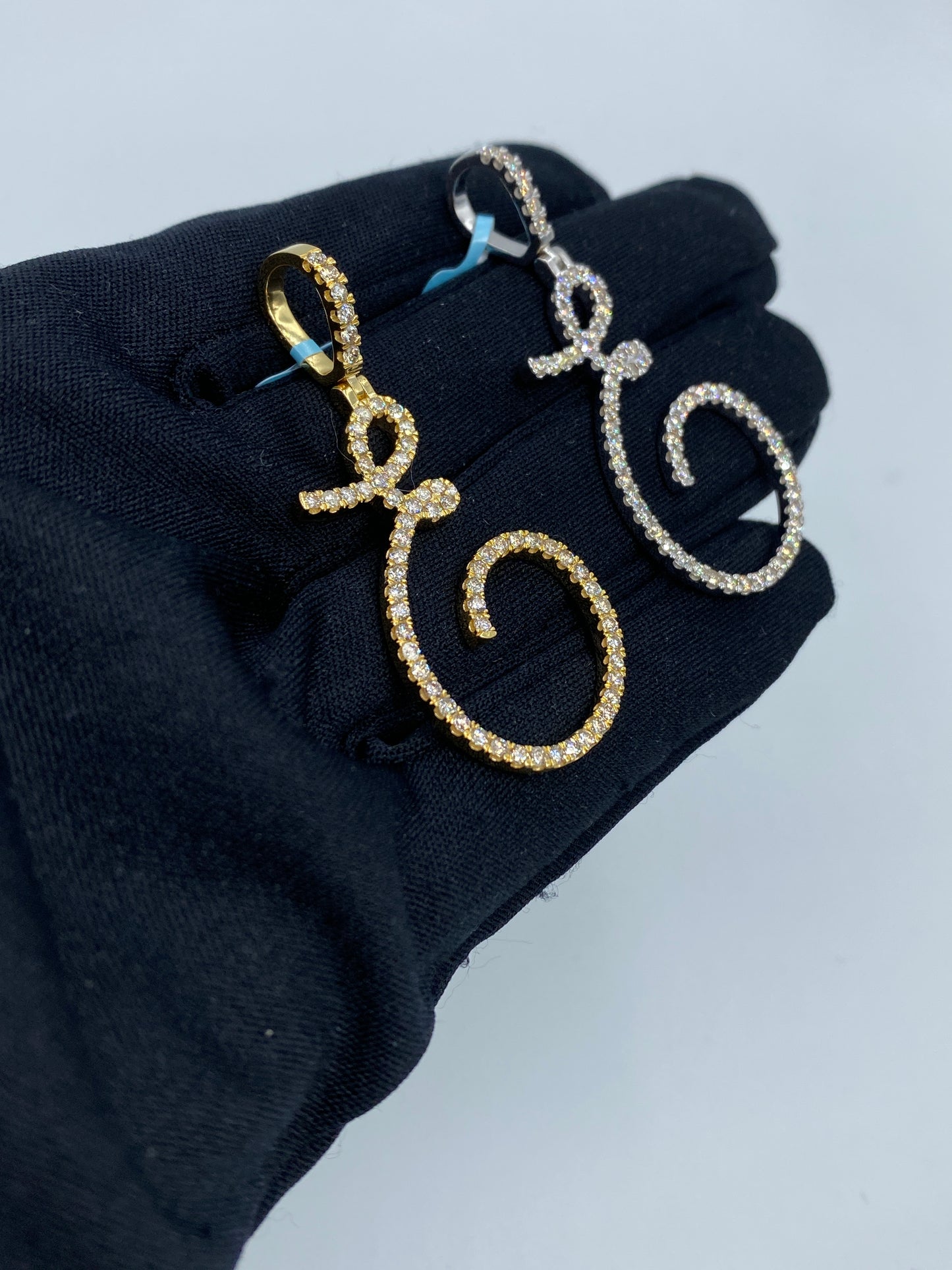 14k Initial E Large Script Pendant